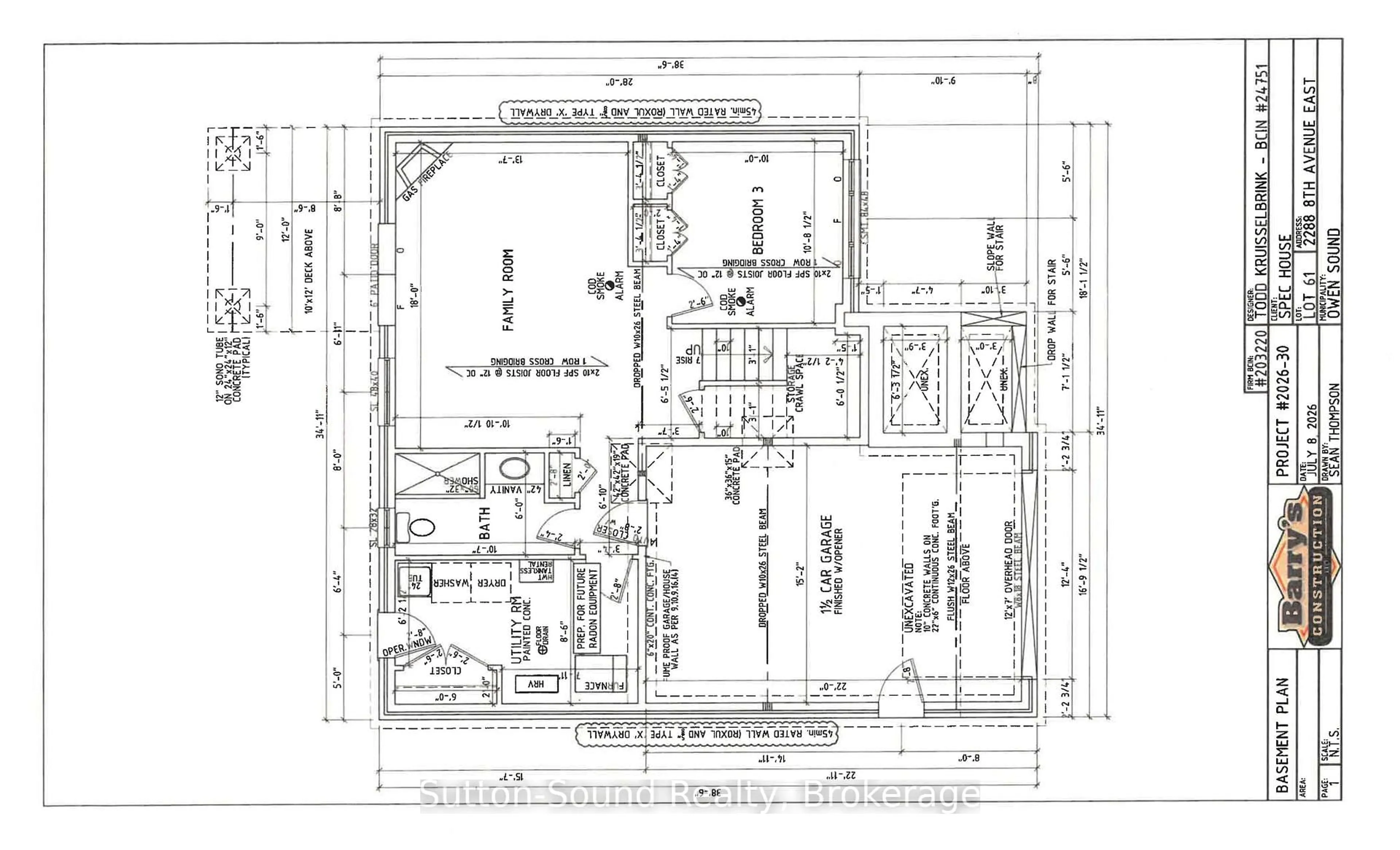 Floor plan for 2288 8Th Ave, Owen Sound Ontario N4K 6X1