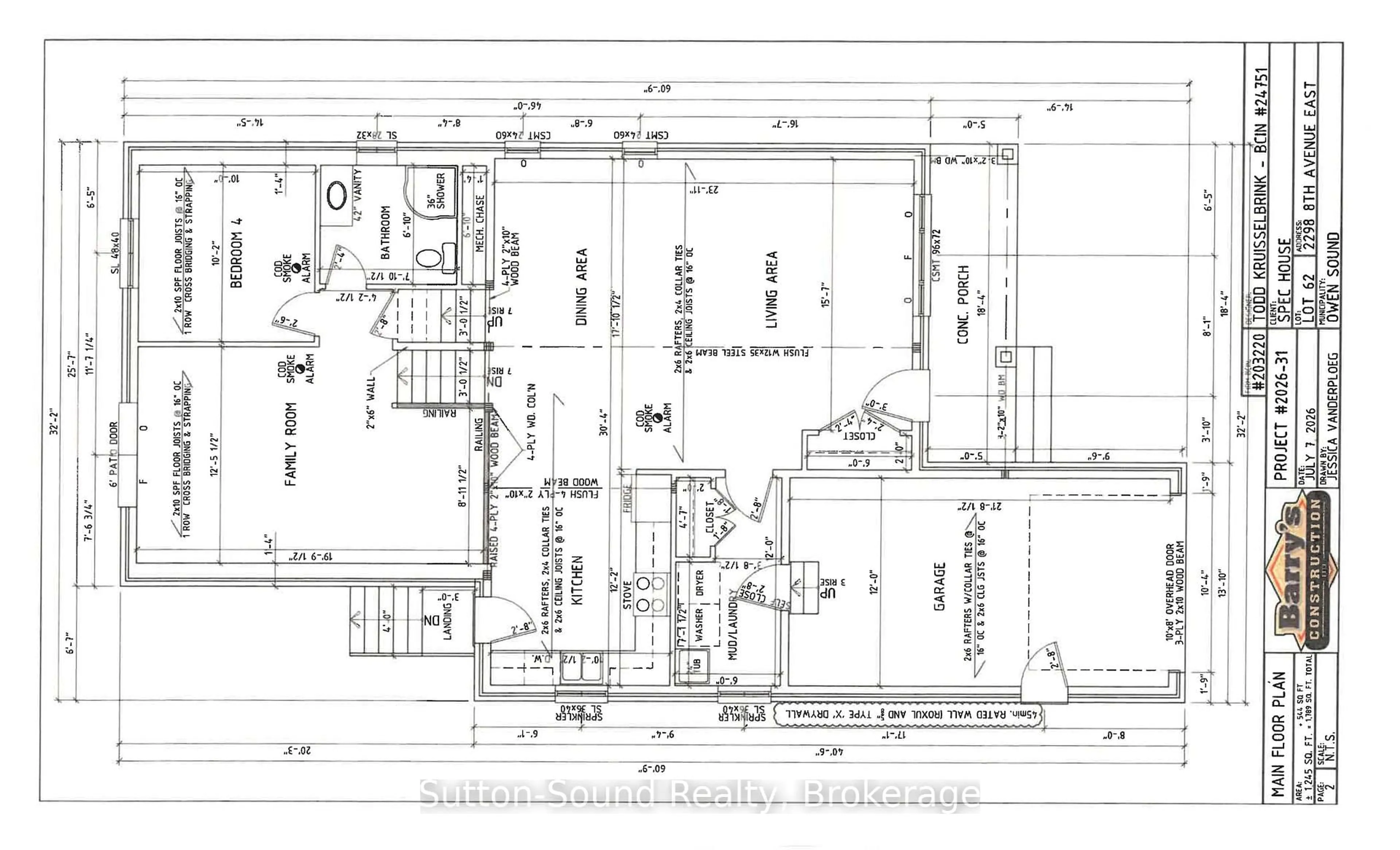 Floor plan for 2298 8th Ave, Owen Sound Ontario N4K 6X1