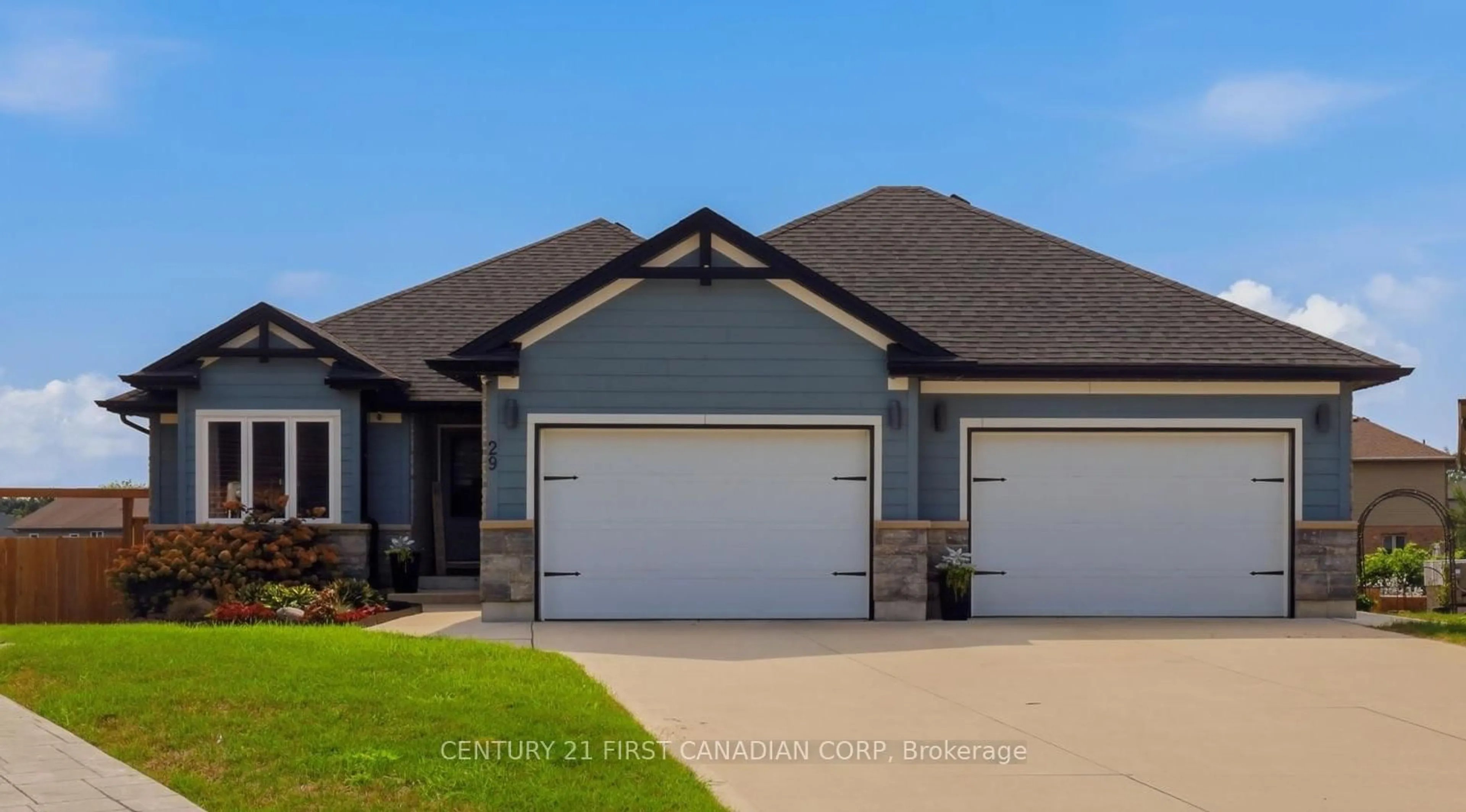 Home with vinyl exterior material, street for 29 Nicoles Tr, Thames Centre Ontario N0M 2P0