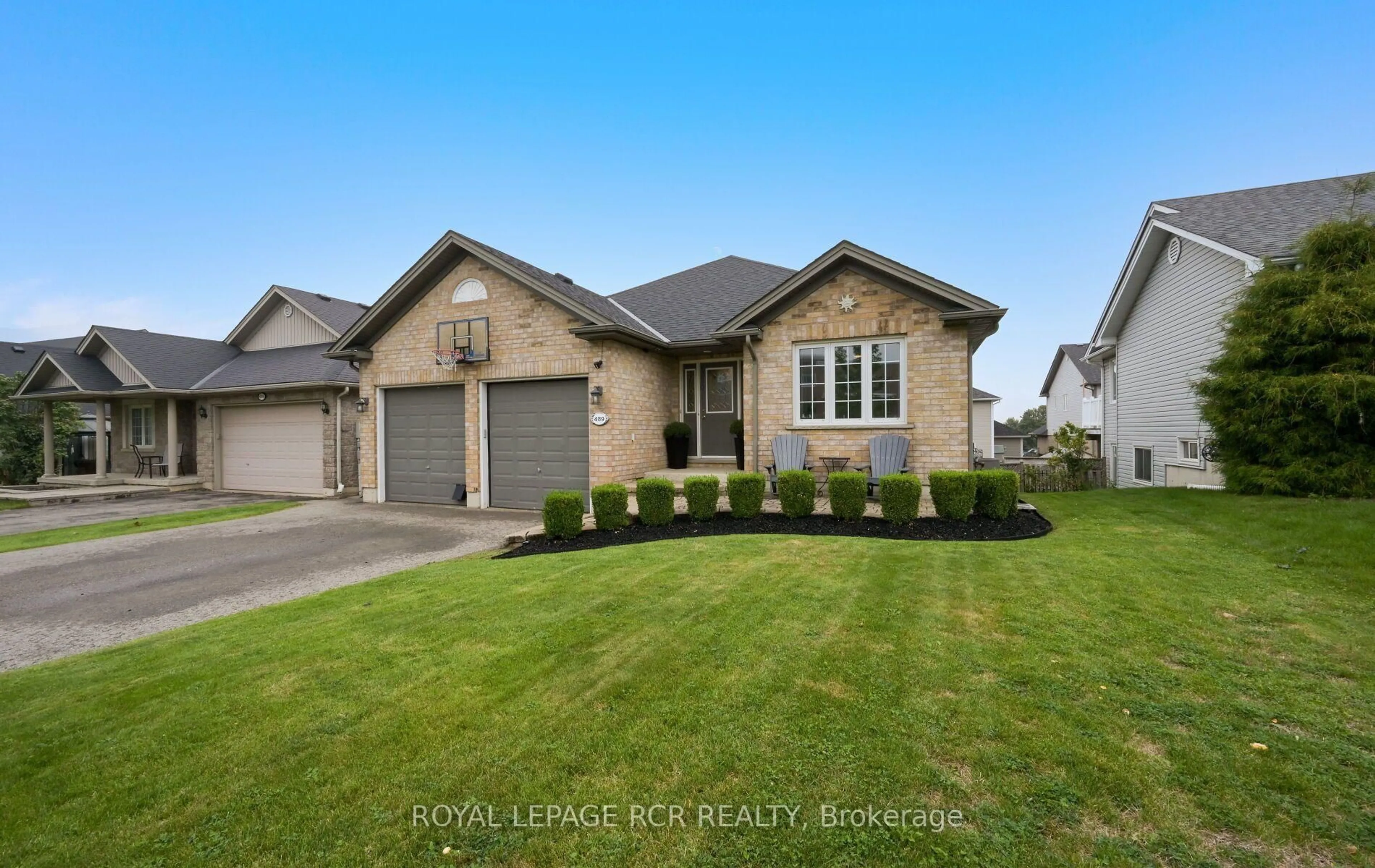 Home with brick exterior material, street for 489 Fiddle Park Lane, Shelburne Ontario L9V 3C9