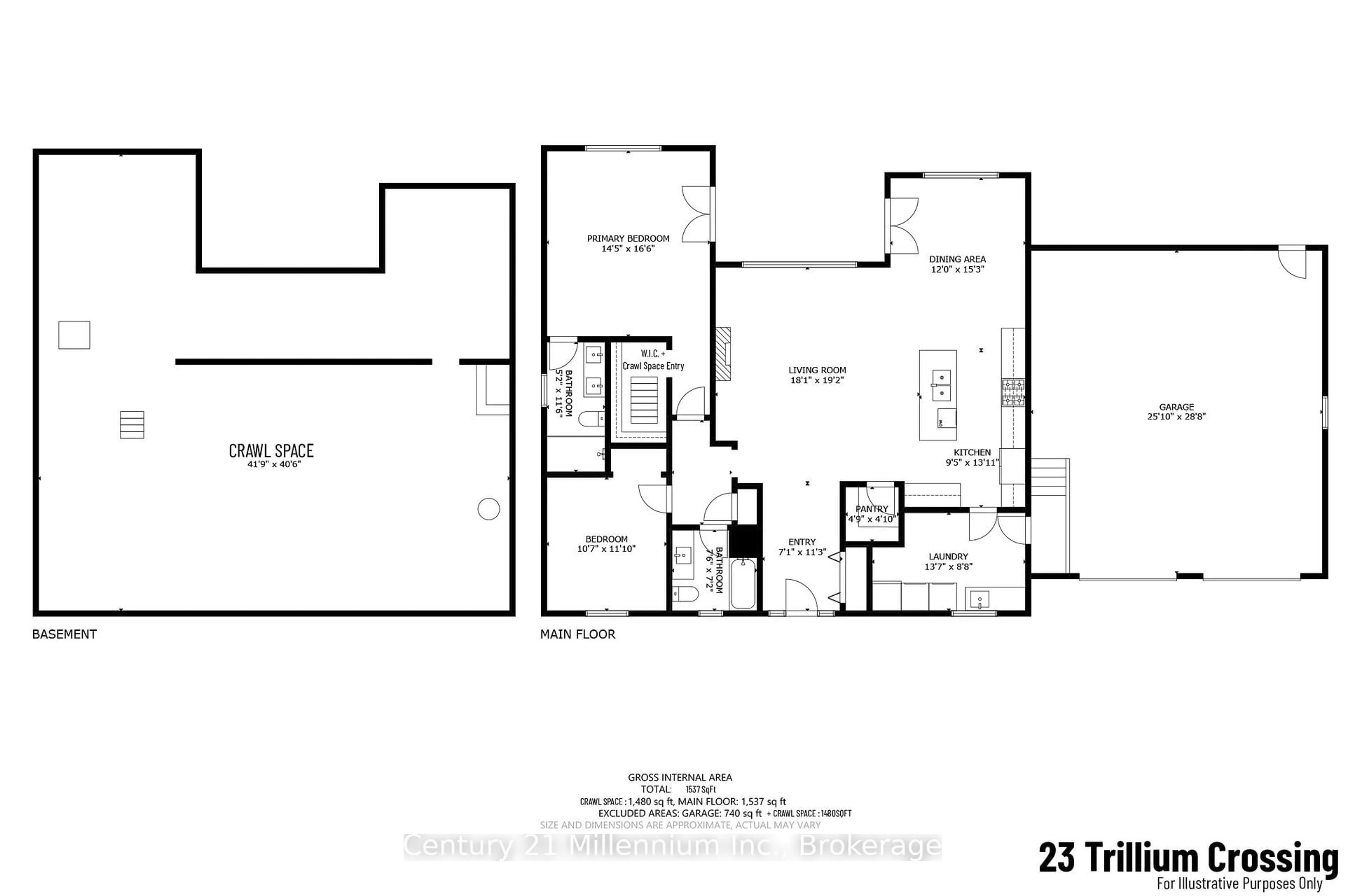 Floor plan for 23 Trillium Crossing, Northern Bruce Peninsula Ontario N0H 1W0