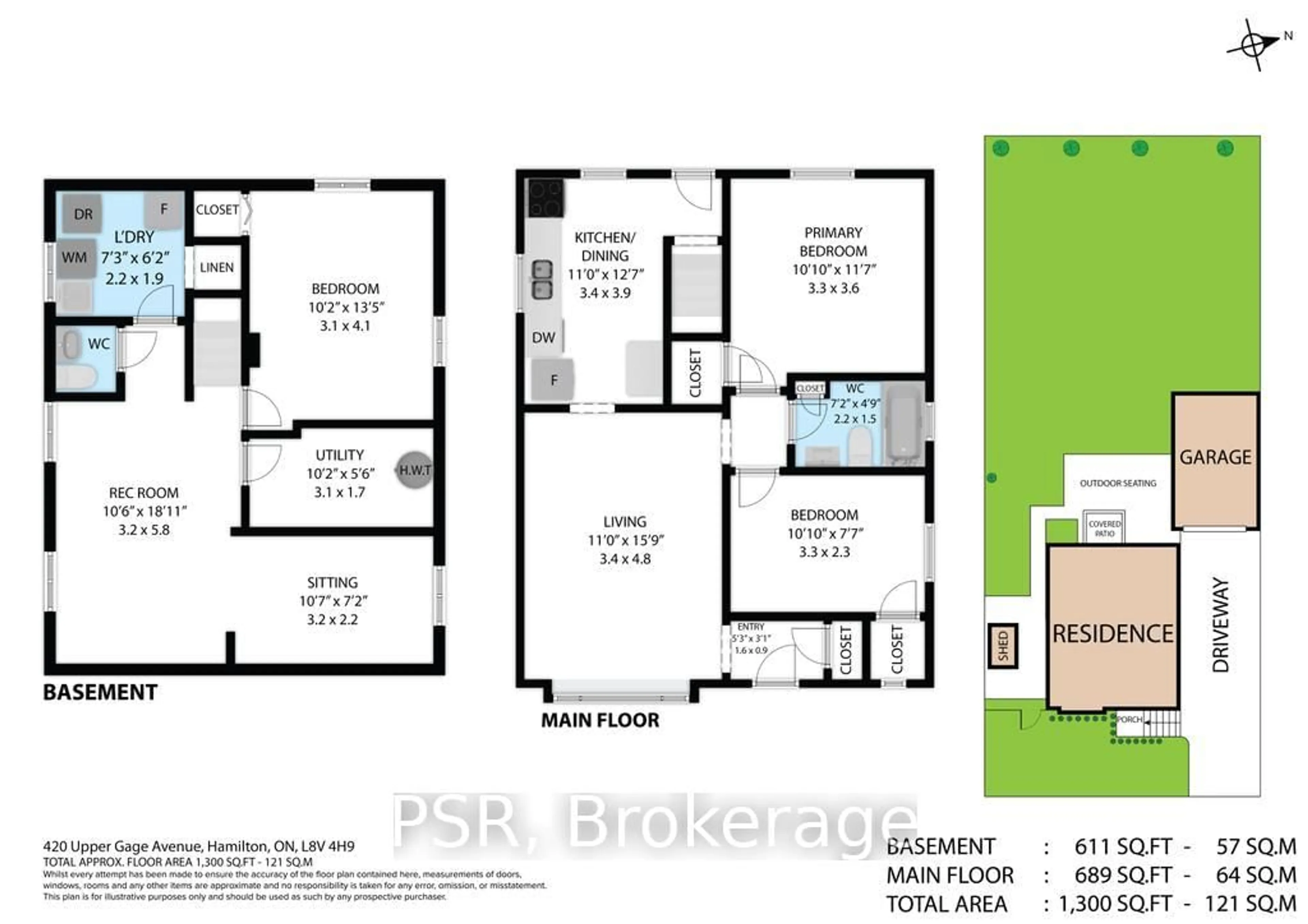 Floor plan for 420 Upper Gage Ave, Hamilton Ontario L8V 4H9