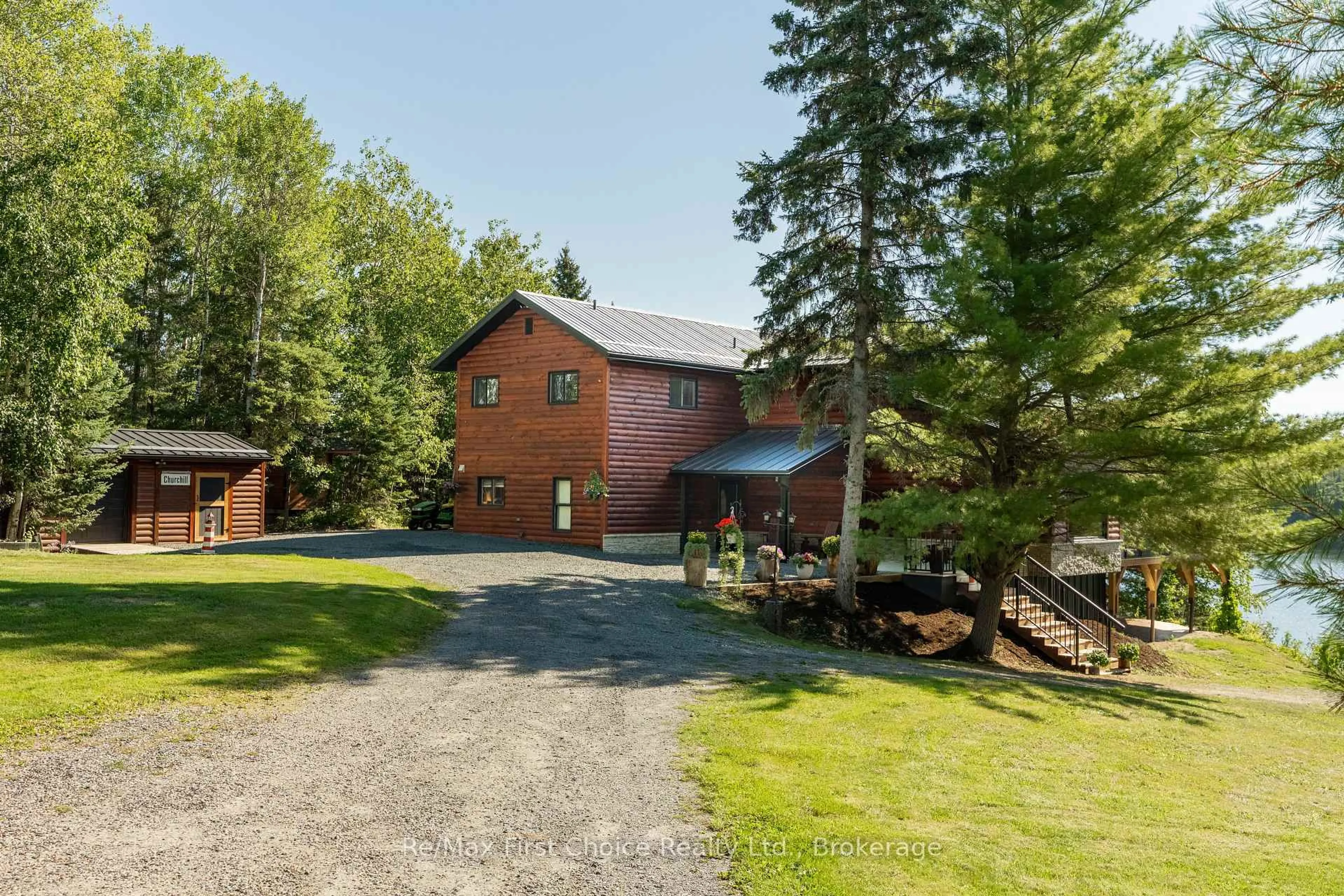 A pic from outside/outdoor area/front of a property/back of a property/a pic from drone, unknown for 40 TVO Rd, Sioux Narrows-Nestor Falls Ontario P0X 1N0