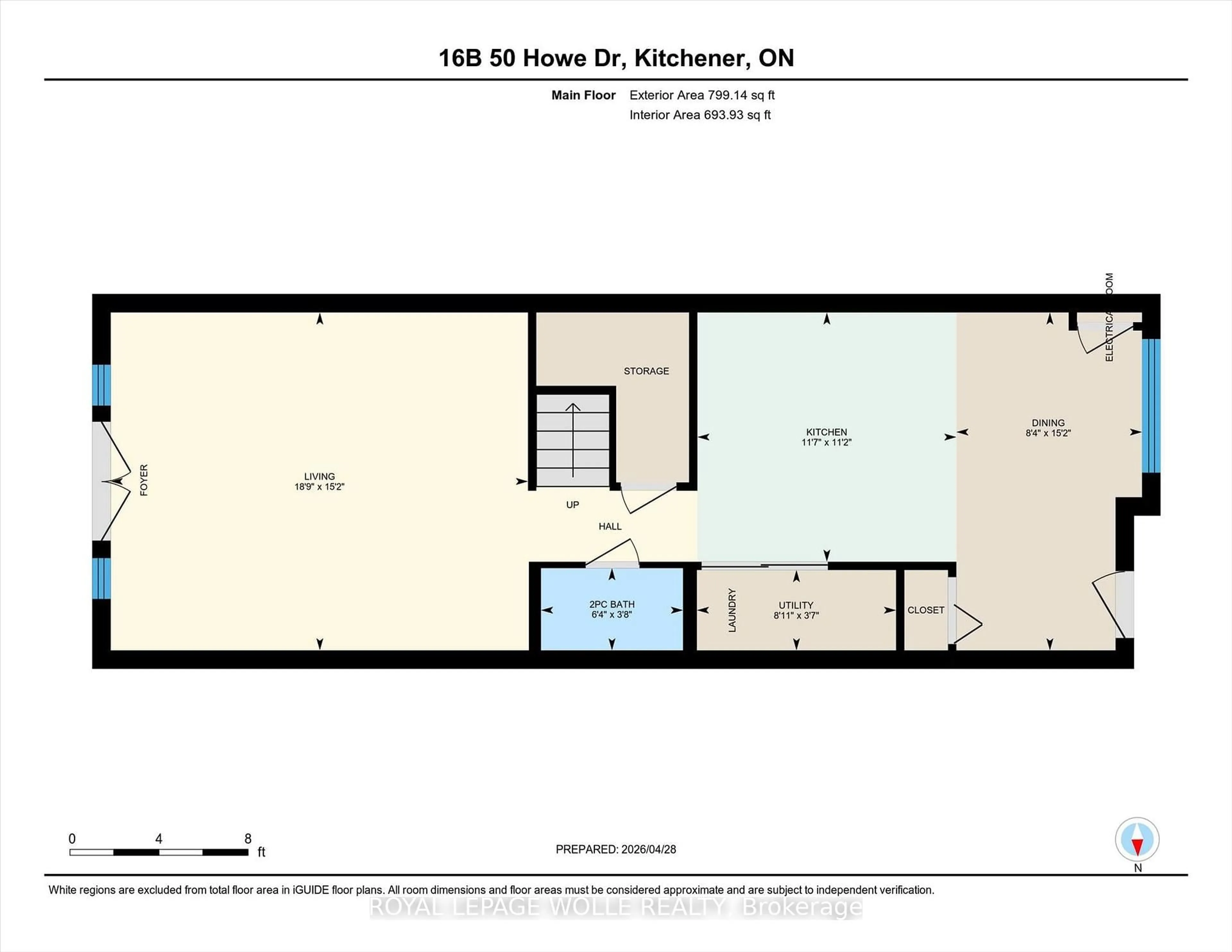 Floor plan for 50 Howe Dr #16B, Kitchener Ontario N2E 1J4