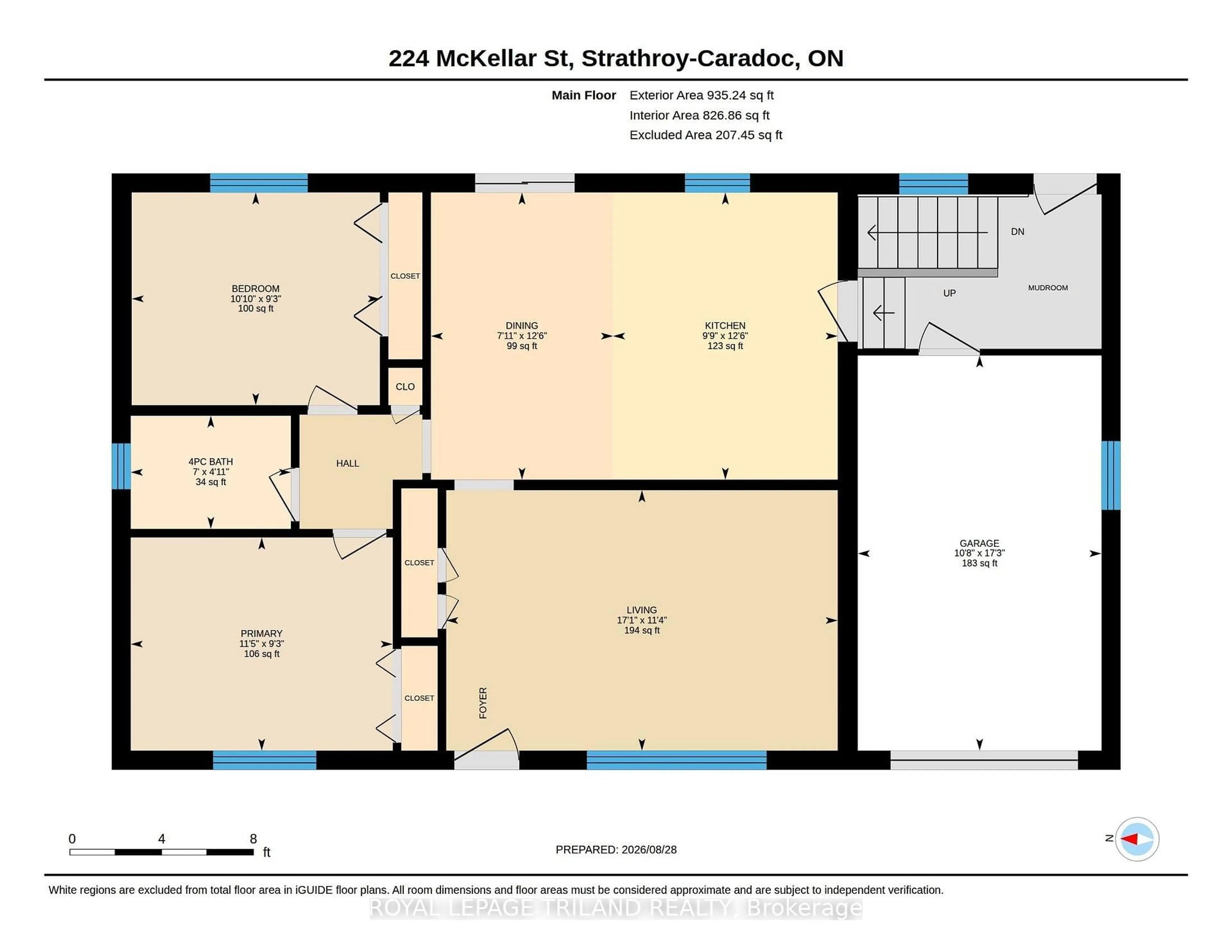 Floor plan for 224 McKellar St, Strathroy-Caradoc Ontario N7G 2Y5