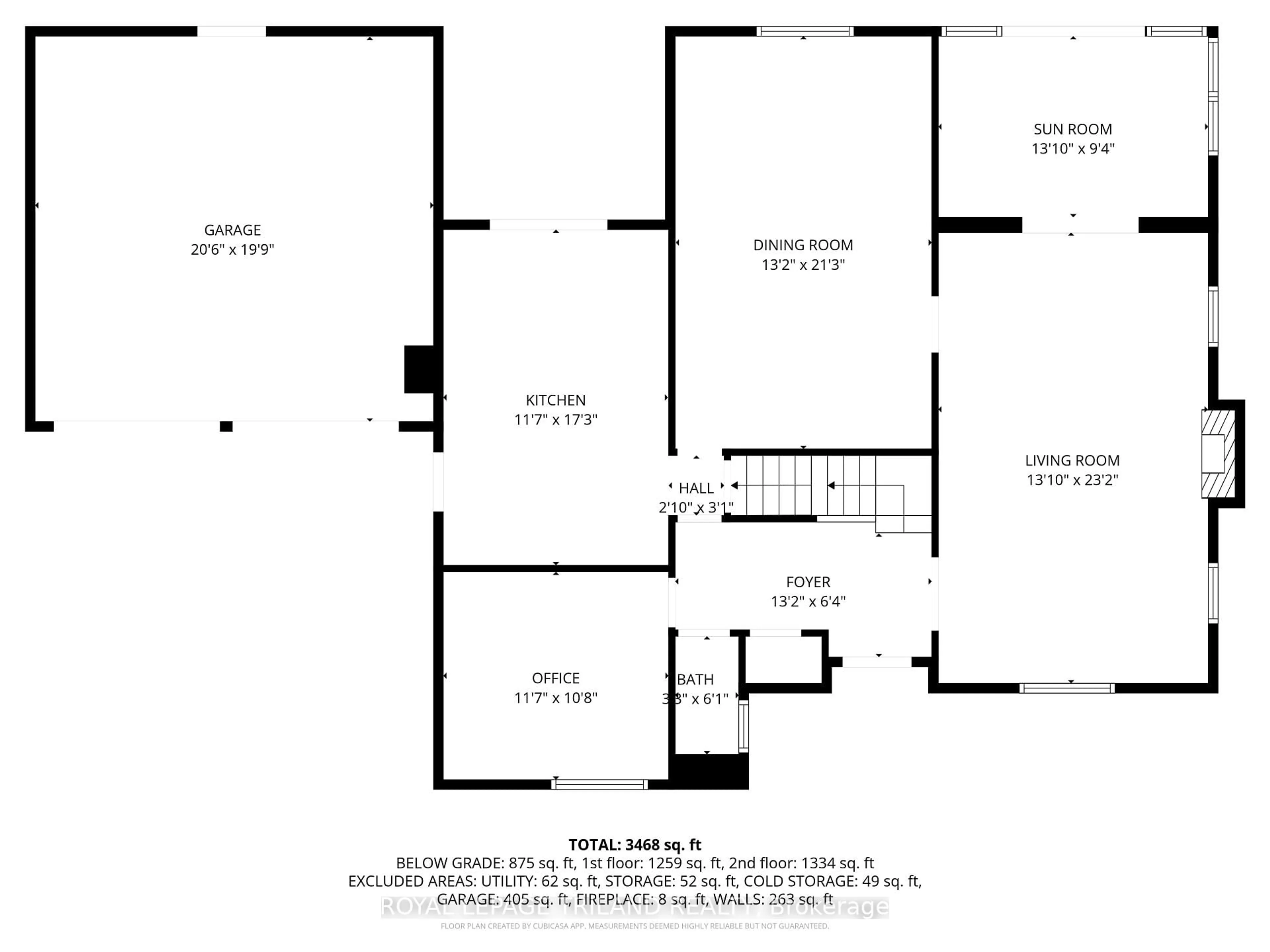 Floor plan for 1104 The Pkwy, London East Ontario N6A 2X3