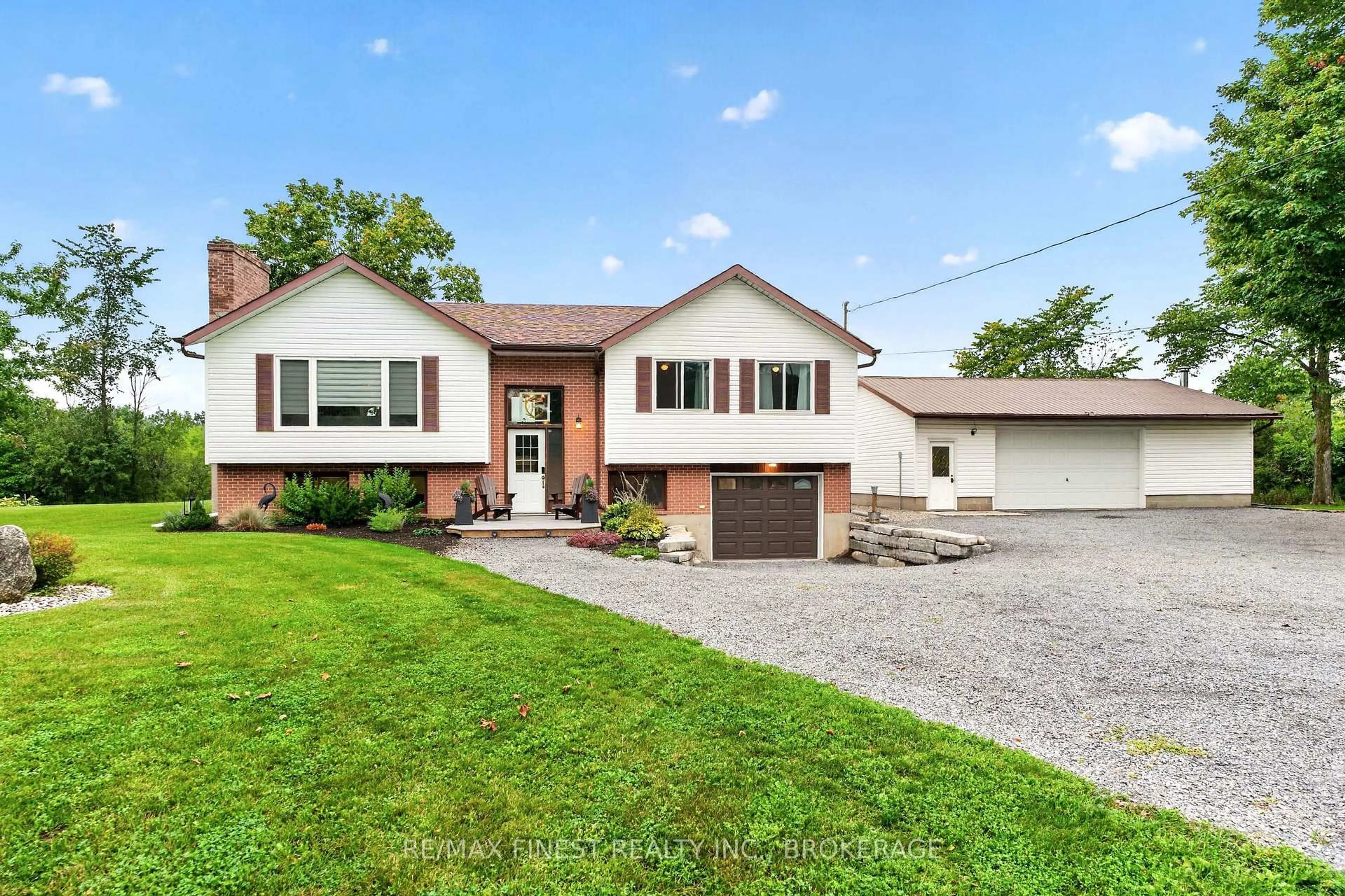 Home with brick exterior material, street for 2359 Keeley Rd, Sydenham Ontario K0H 2T0