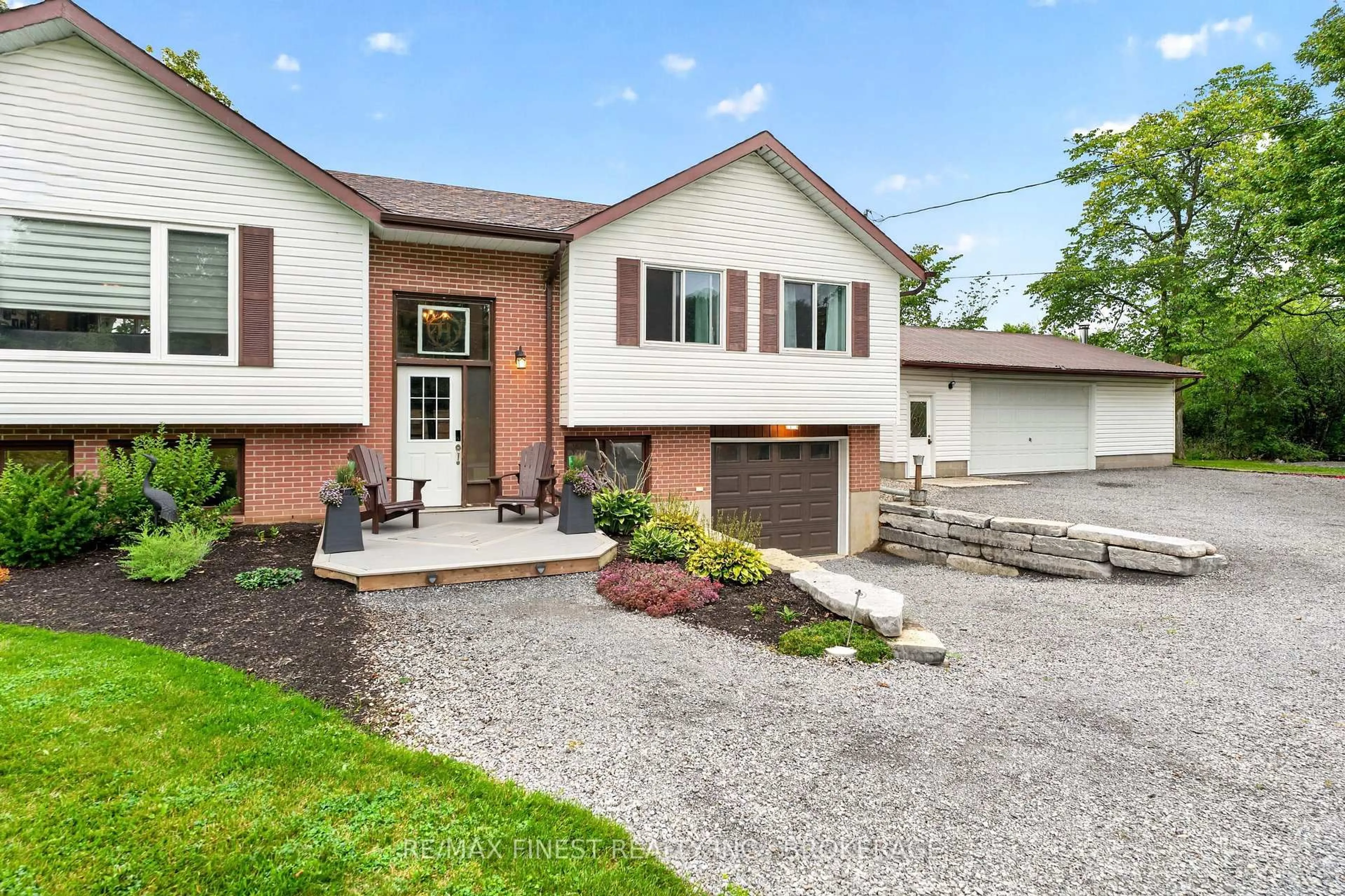Home with brick exterior material, street for 2359 Keeley Rd, Sydenham Ontario K0H 2T0