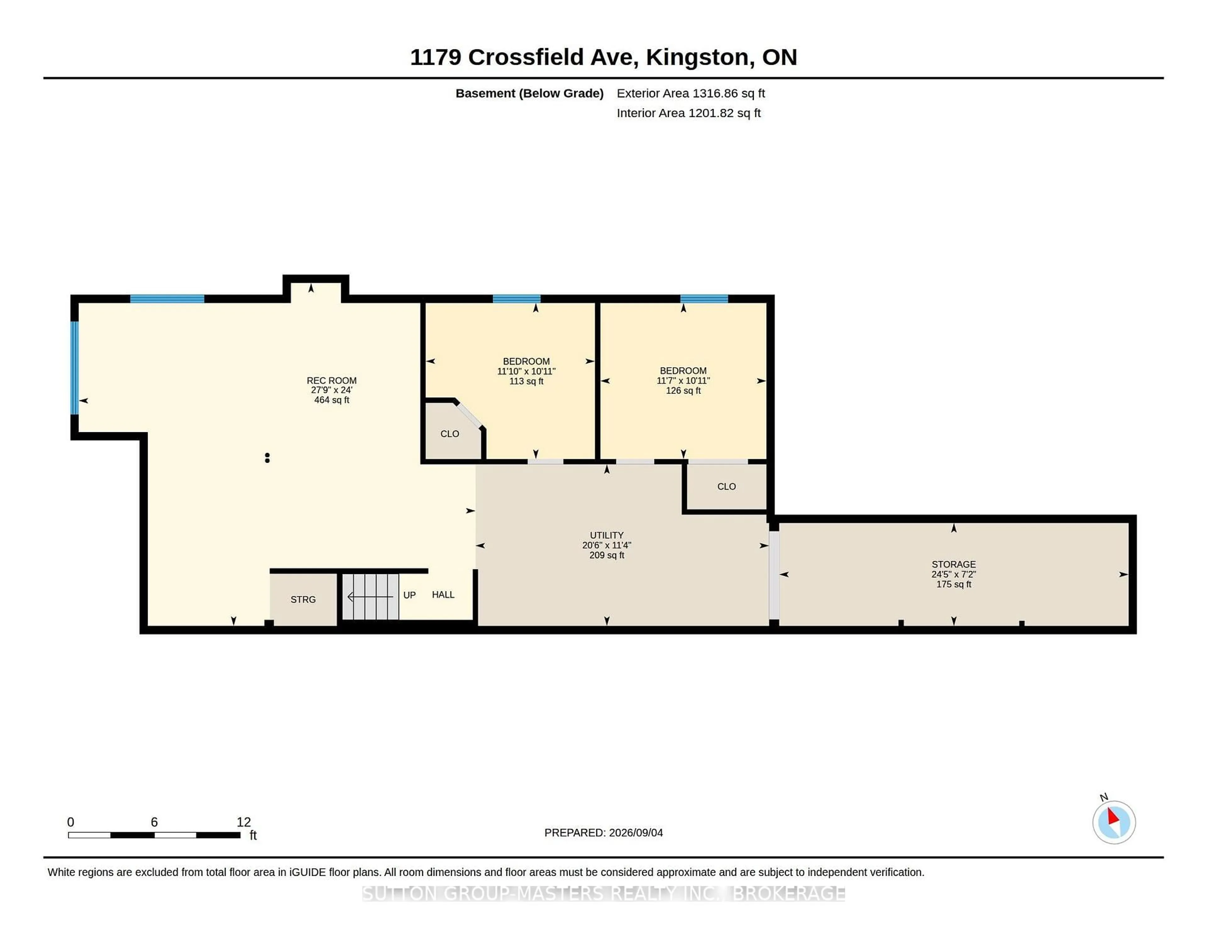Floor plan for 1179 Crossfield Ave, Kingston Ontario K7P 0A5