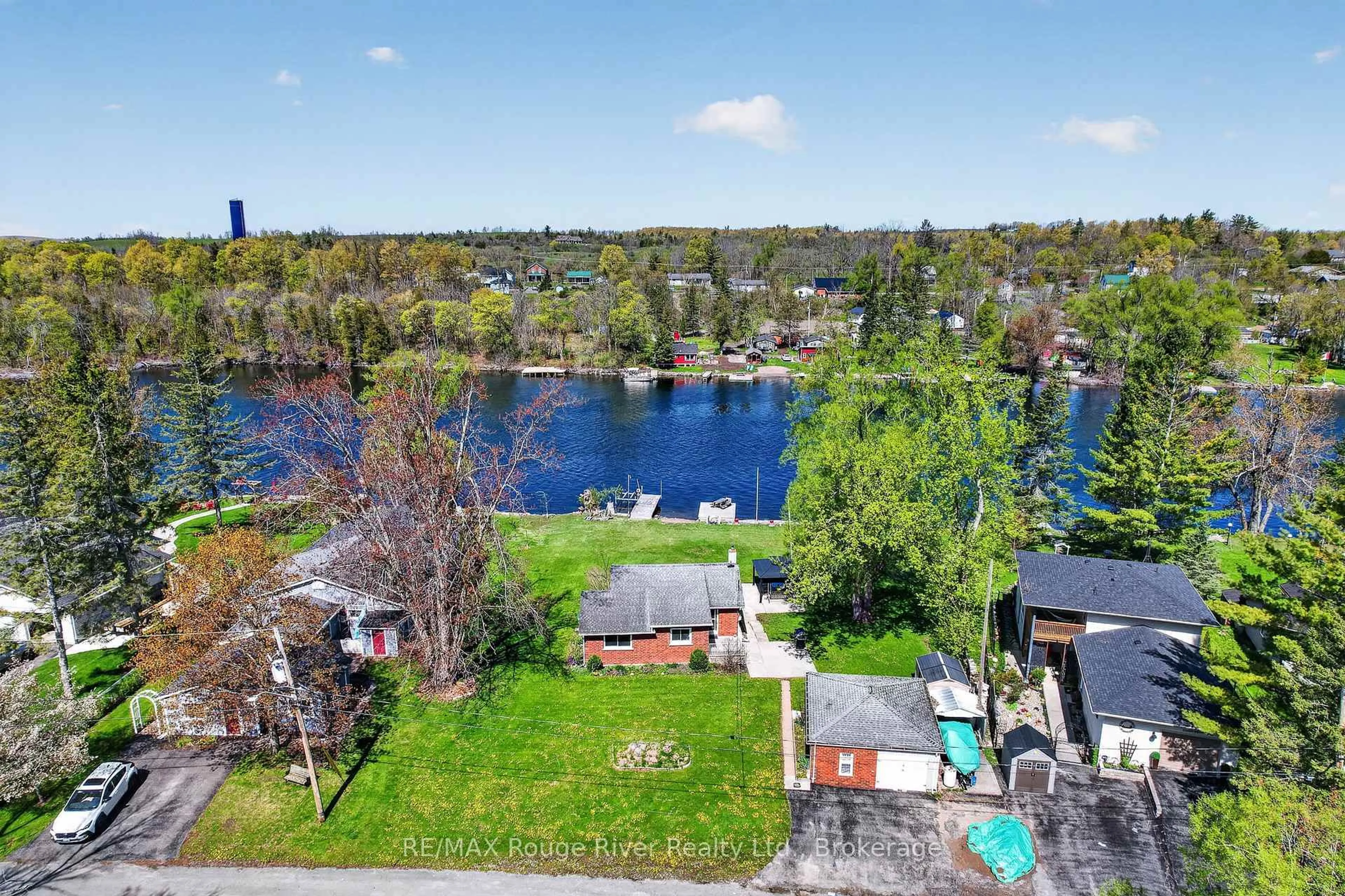 A pic from outside/outdoor area/front of a property/back of a property/a pic from drone, water/lake/river/ocean view for 169 Cedar Dr, Trent Hills Ontario K0L 1Y0