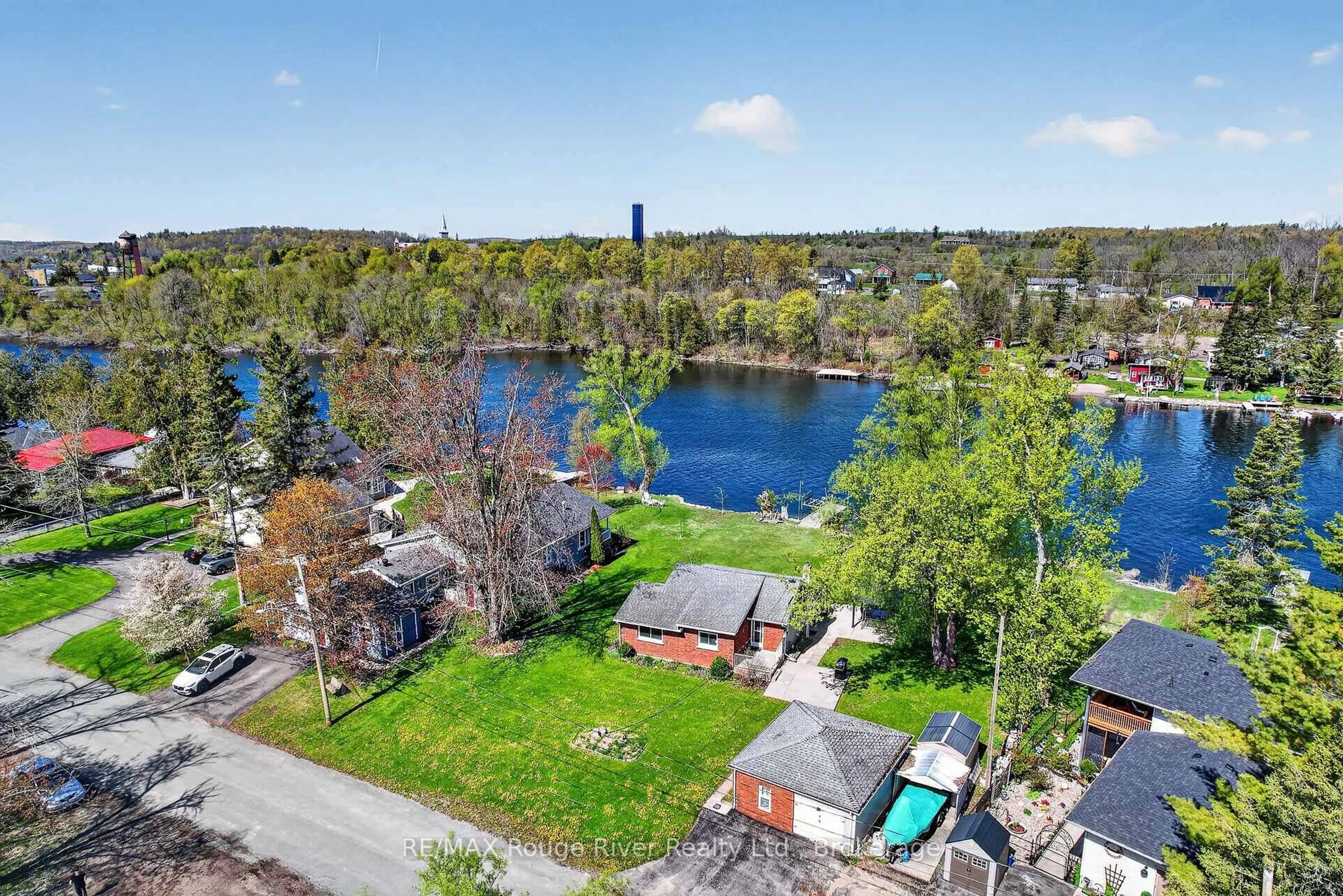 A pic from outside/outdoor area/front of a property/back of a property/a pic from drone, water/lake/river/ocean view for 169 Cedar Dr, Trent Hills Ontario K0L 1Y0