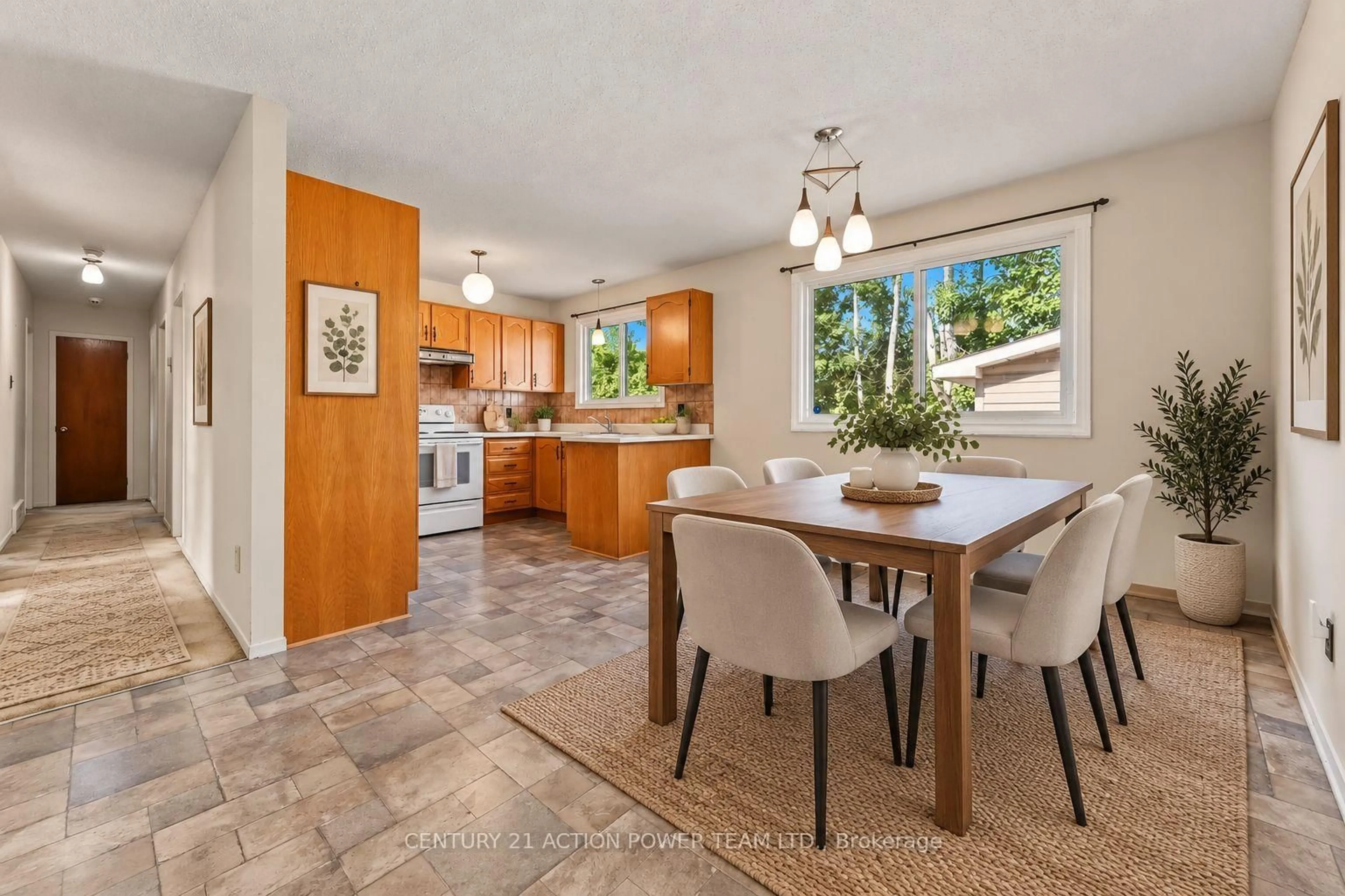 Open concept kitchen, ceramic/tile floor for 1349 Belcourt Blvd, Ottawa Ontario K1C 1L8