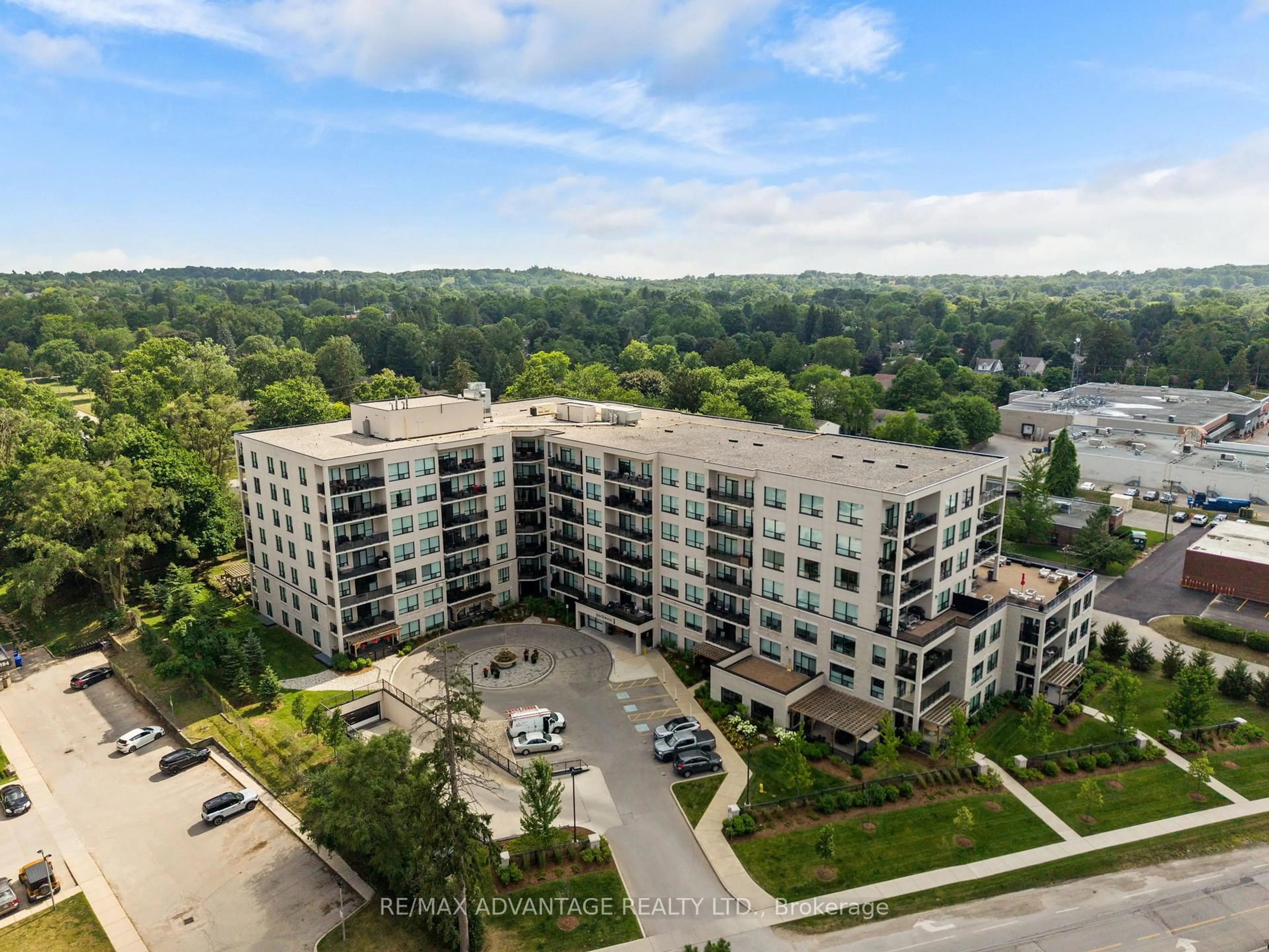 A pic from outside/outdoor area/front of a property/back of a property/a pic from drone, city buildings view from balcony for 1200 Commissioners Rd #118, London South Ontario N6K 1C7