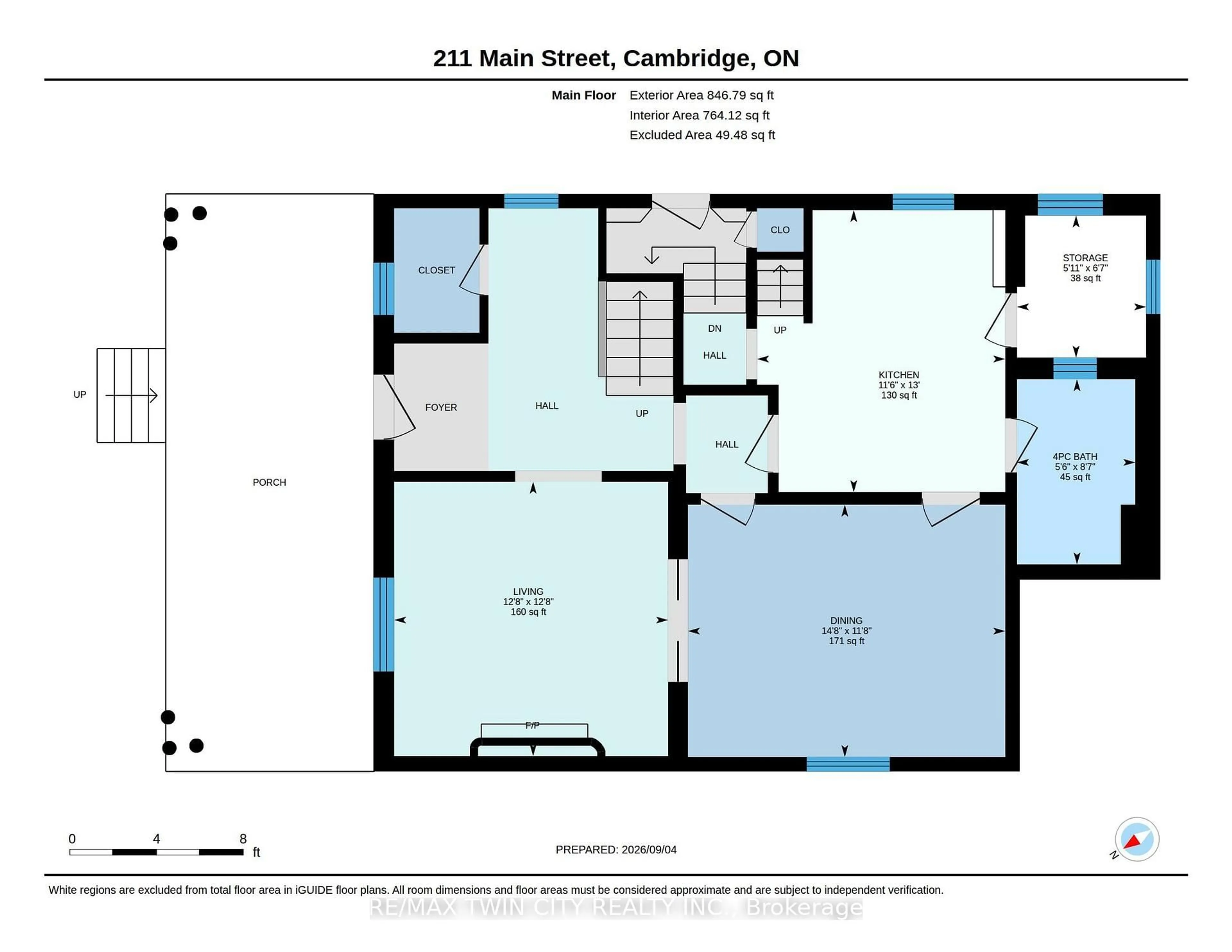 Floor plan for 211 Main St, Cambridge Ontario N1R 1X1