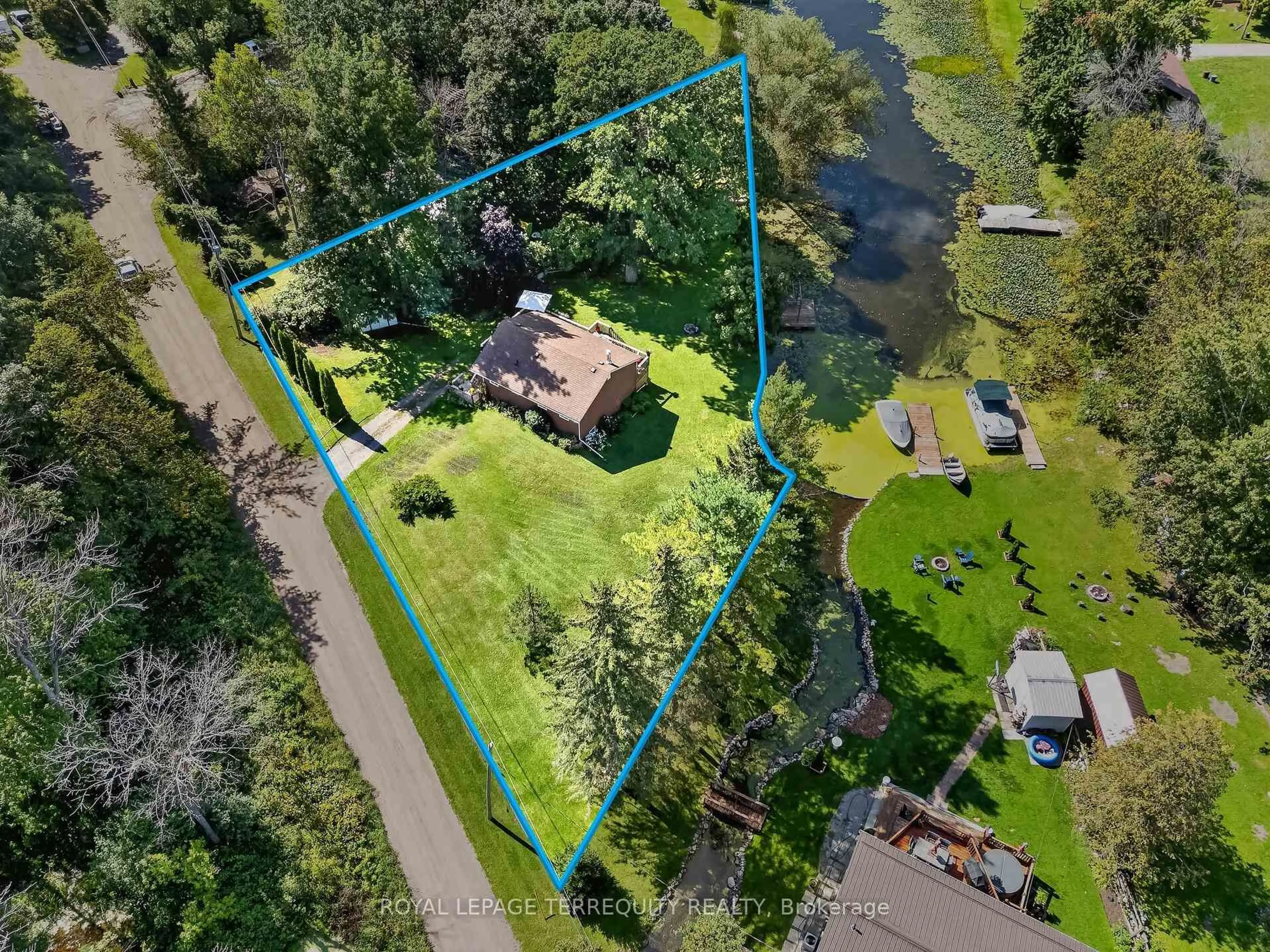 A pic from outside/outdoor area/front of a property/back of a property/a pic from drone, water/lake/river/ocean view for 135 Izumi Way, Trent Hills Ontario K0L 1L0