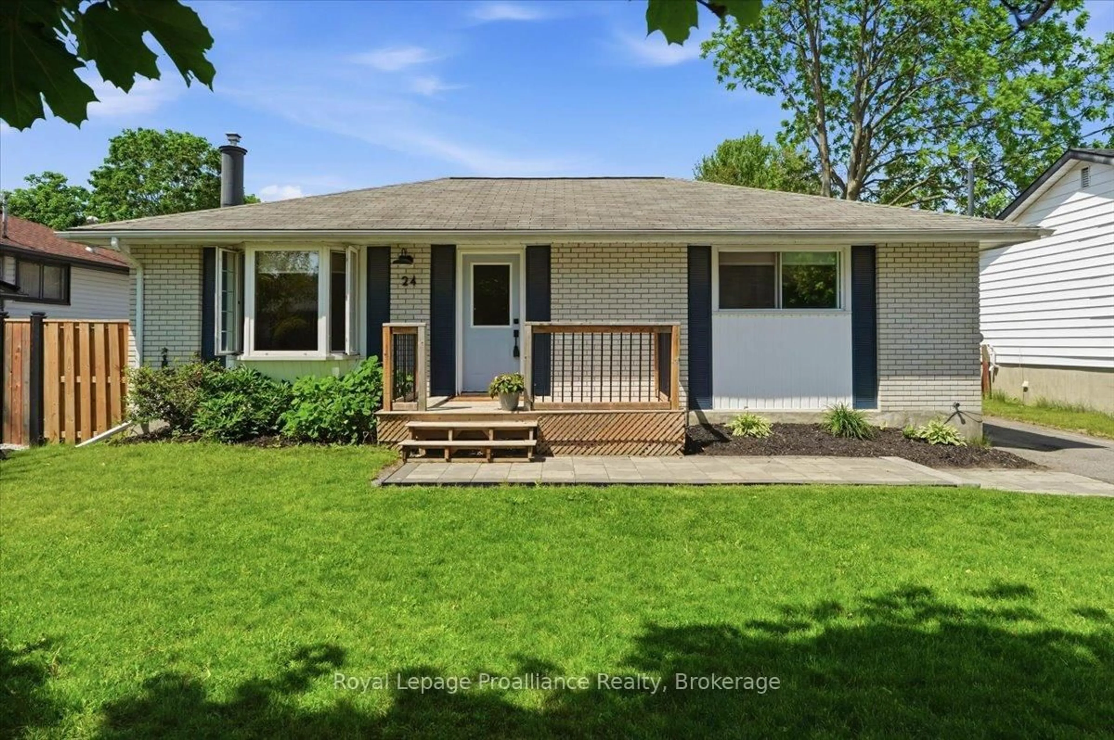 Home with vinyl exterior material, street for 24 Harvest Cres, Belleville Ontario K8P 4M3