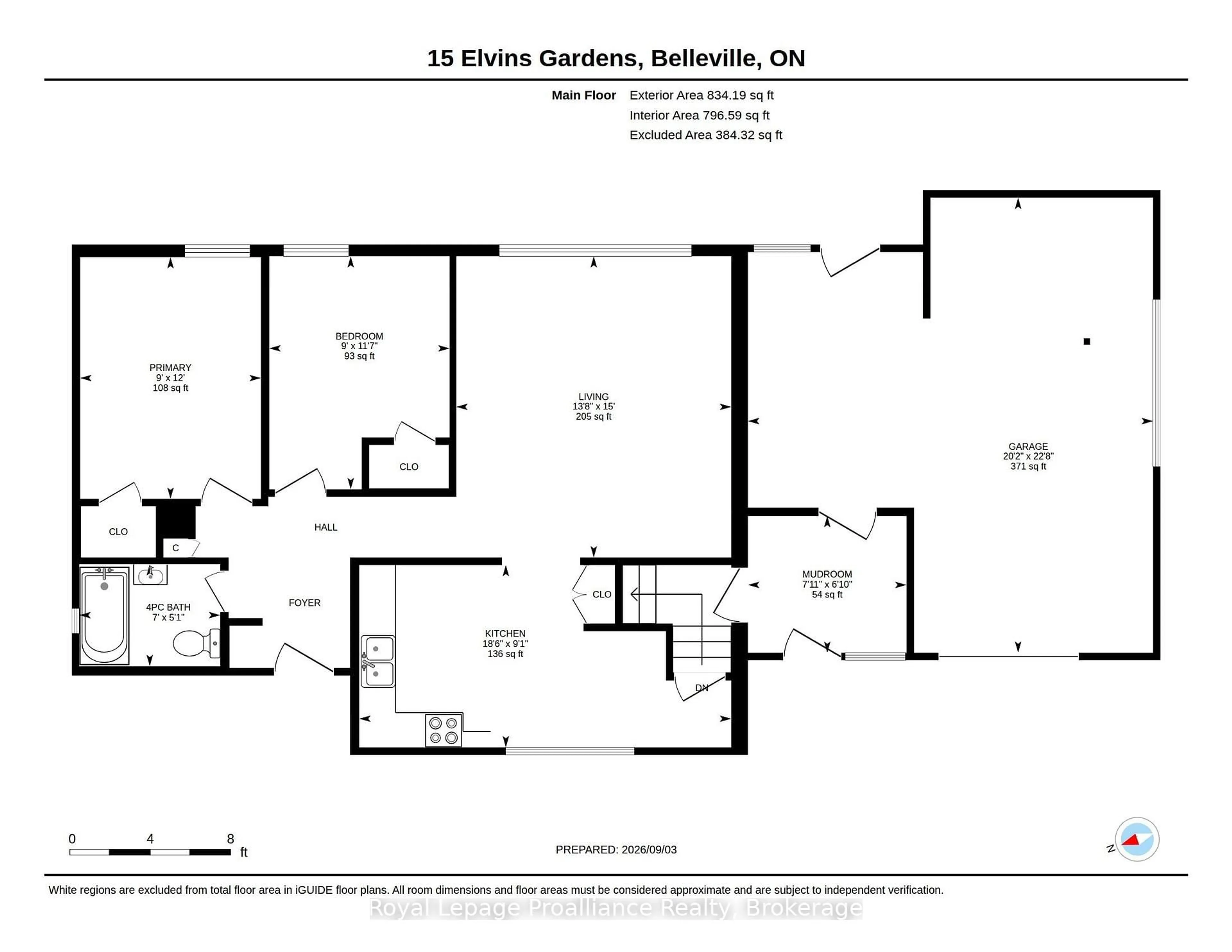 Floor plan for 15 Elvins Gdns, Belleville Ontario K8P 2T2