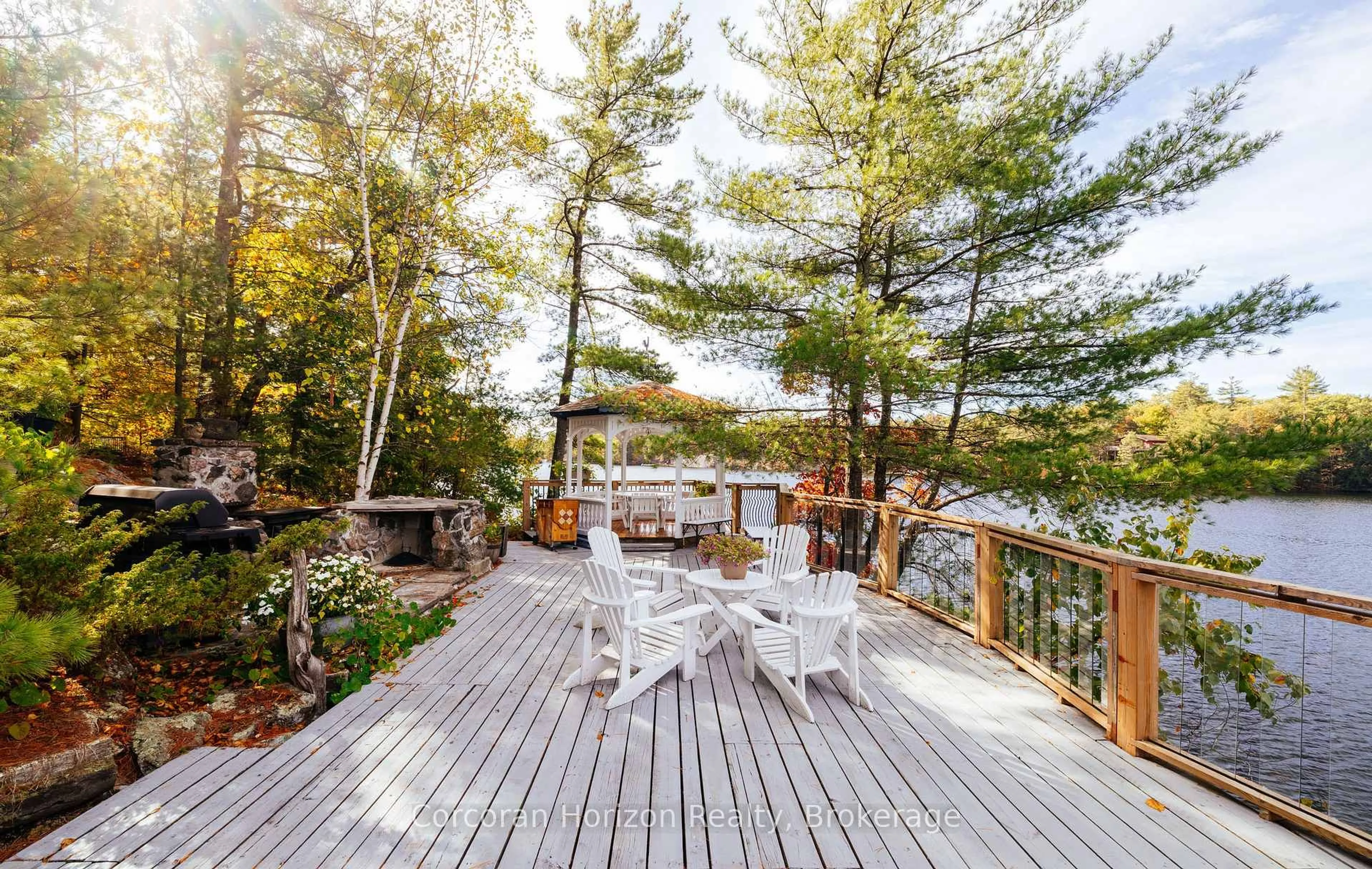 Patio, water/lake/river/ocean view for 566 Hungry Bay Rd, Georgian Bay Ontario L0K 1S0