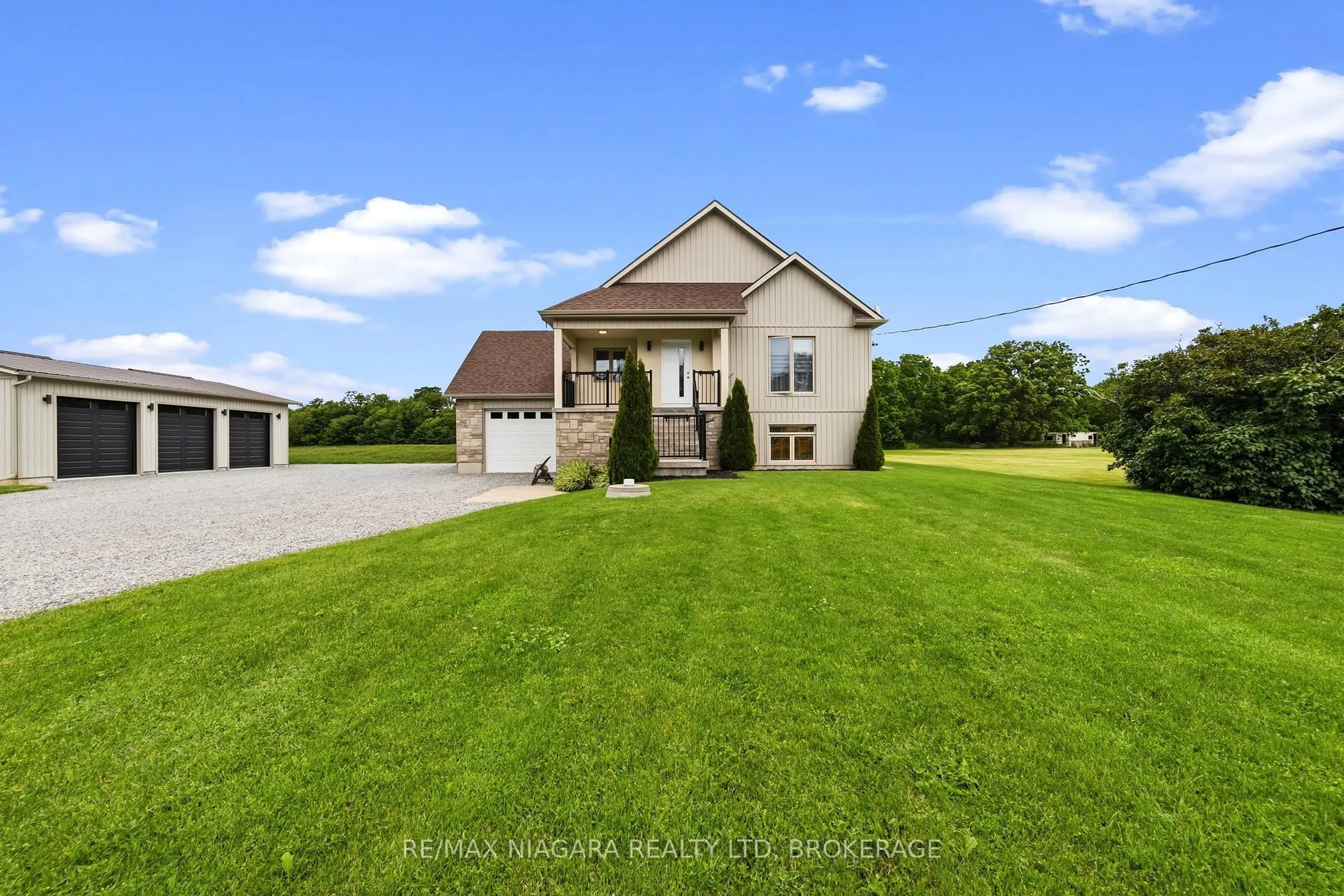 A pic from outside/outdoor area/front of a property/back of a property/a pic from drone, water/lake/river/ocean view for 2876 3 Highway, Port Colborne Ontario L3K 5V3