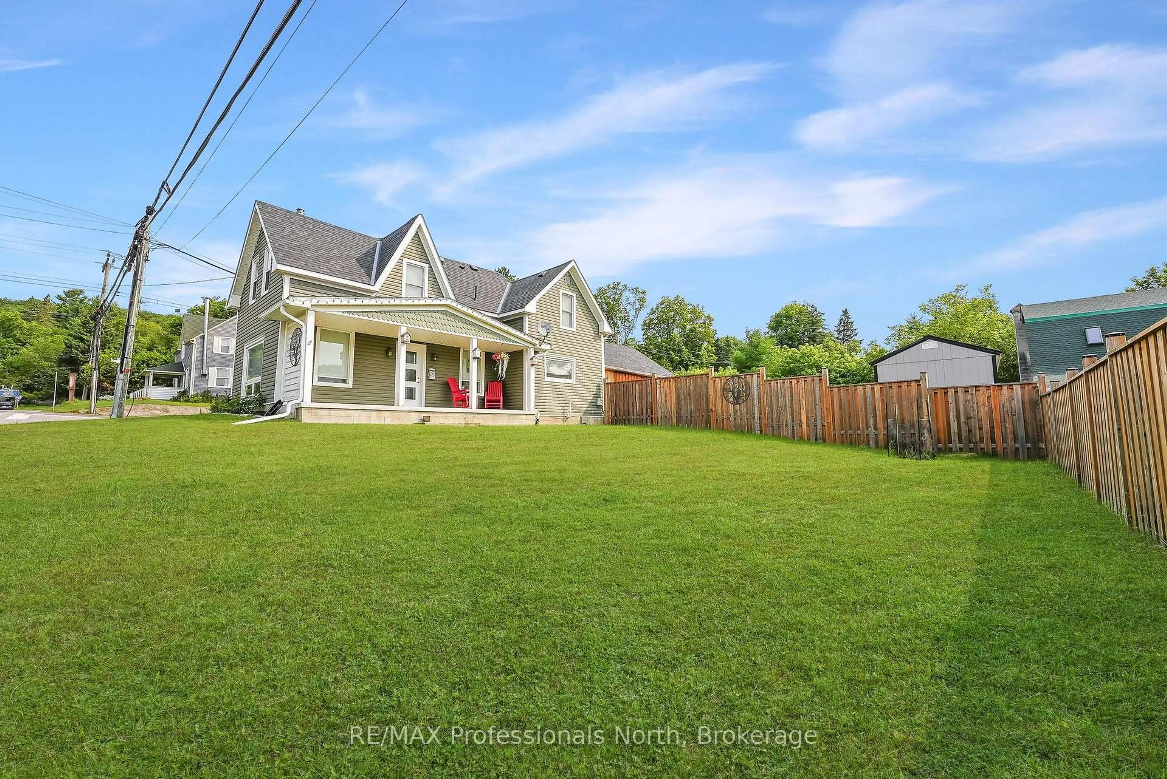 A pic from outside/outdoor area/front of a property/back of a property/a pic from drone, street for 33 Maple Ave, Dysart et al Ontario K0M 1S0