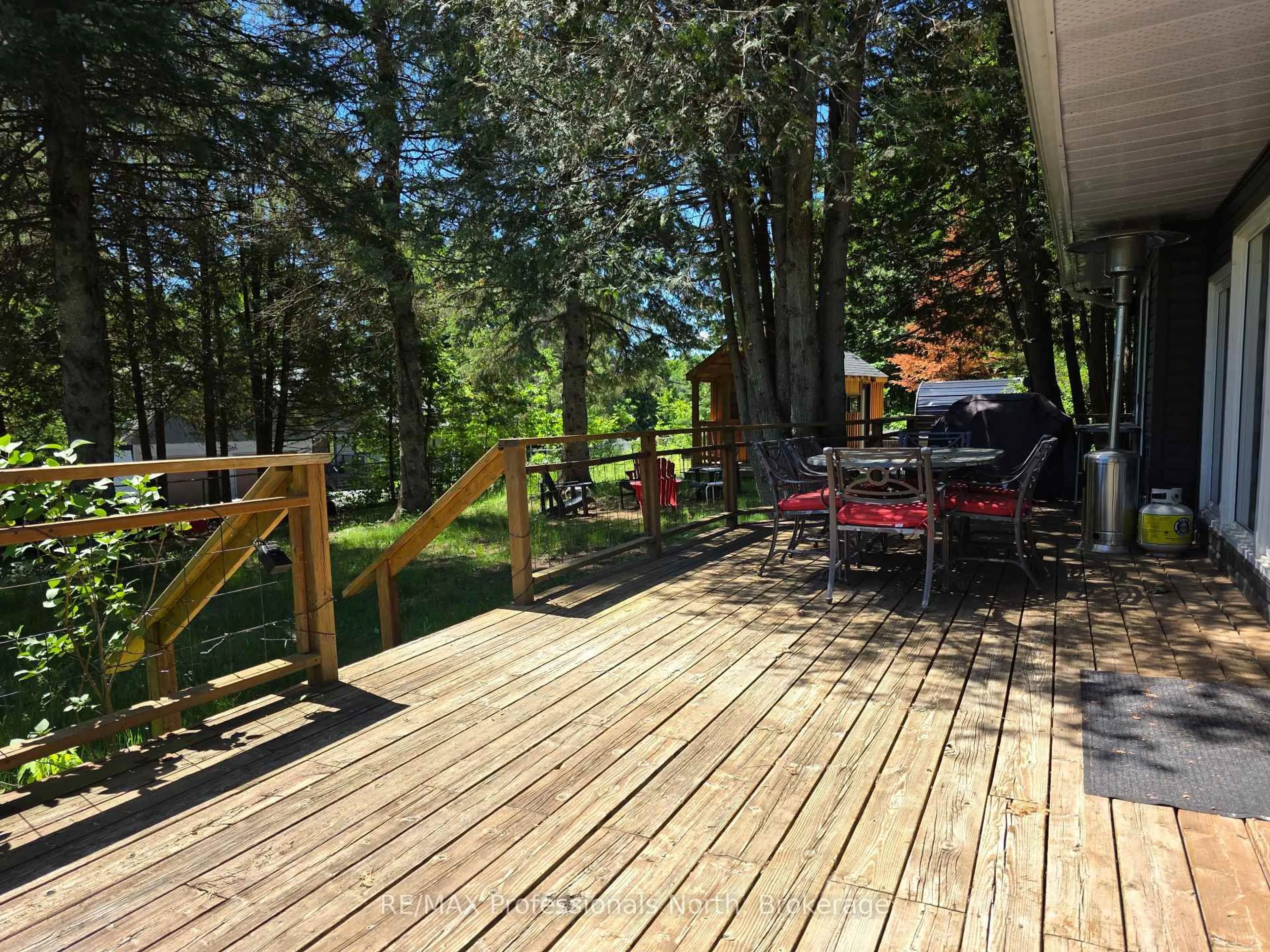 Patio, forest/trees view for 1044 Shanahan Tr, Minden Hills Ontario K0M 2K0
