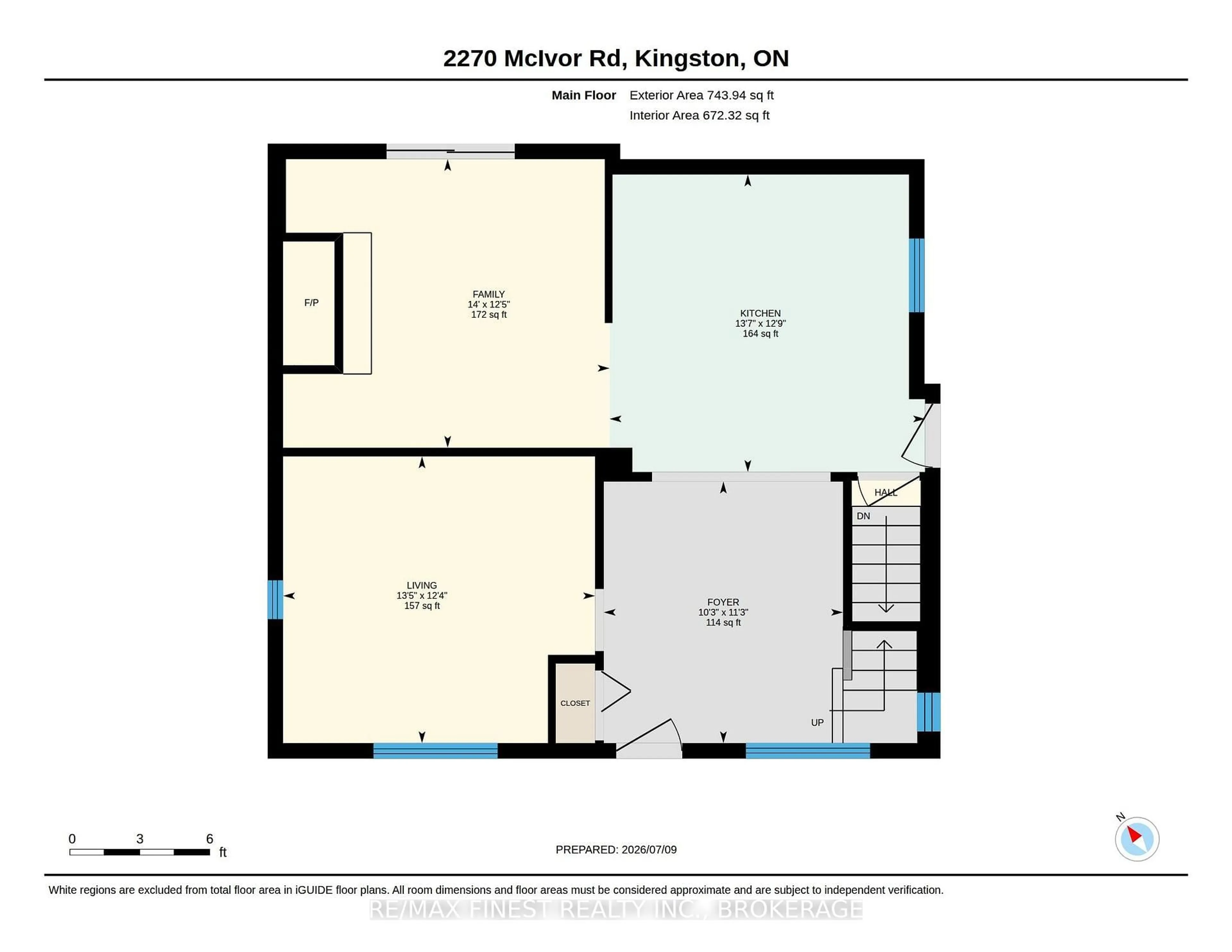 Floor plan for 2270 MCIVOR Rd, Kingston Ontario K7L 4V4