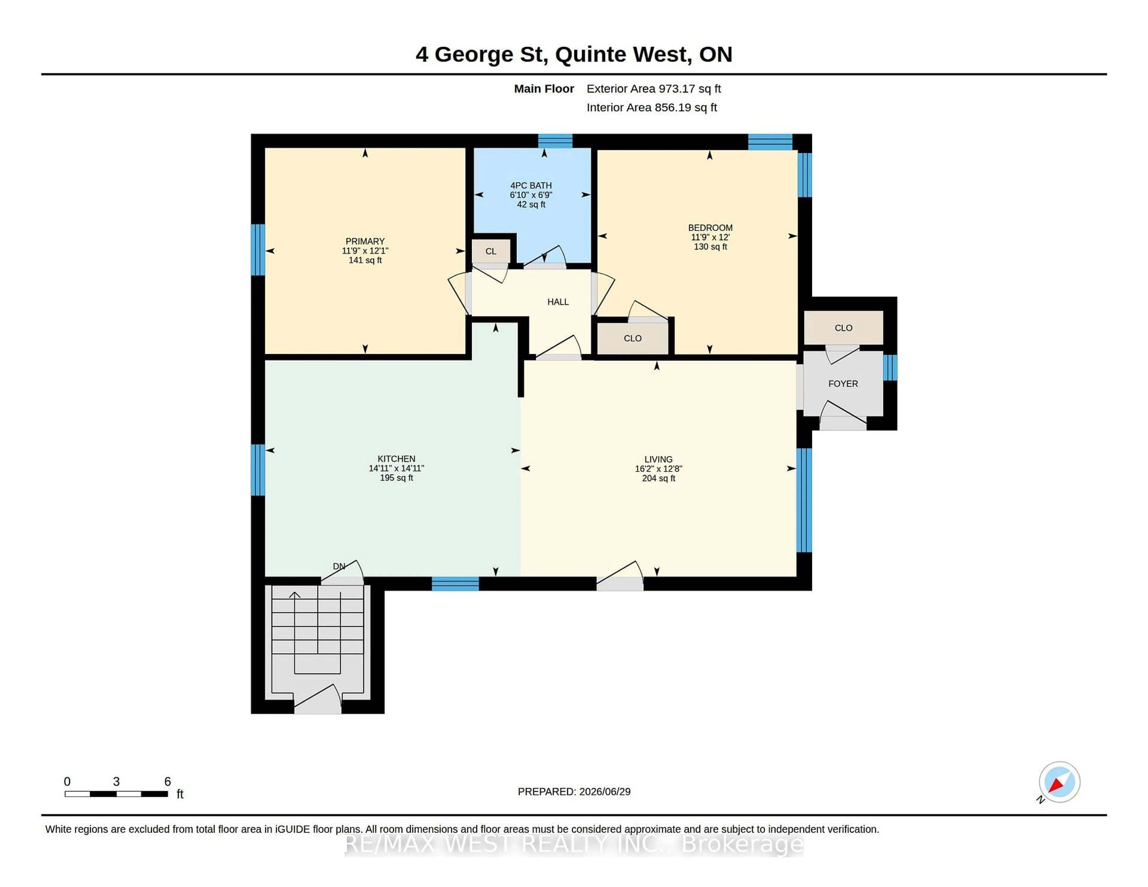 Floor plan for 4 George St, Quinte West Ontario K8V 1R1