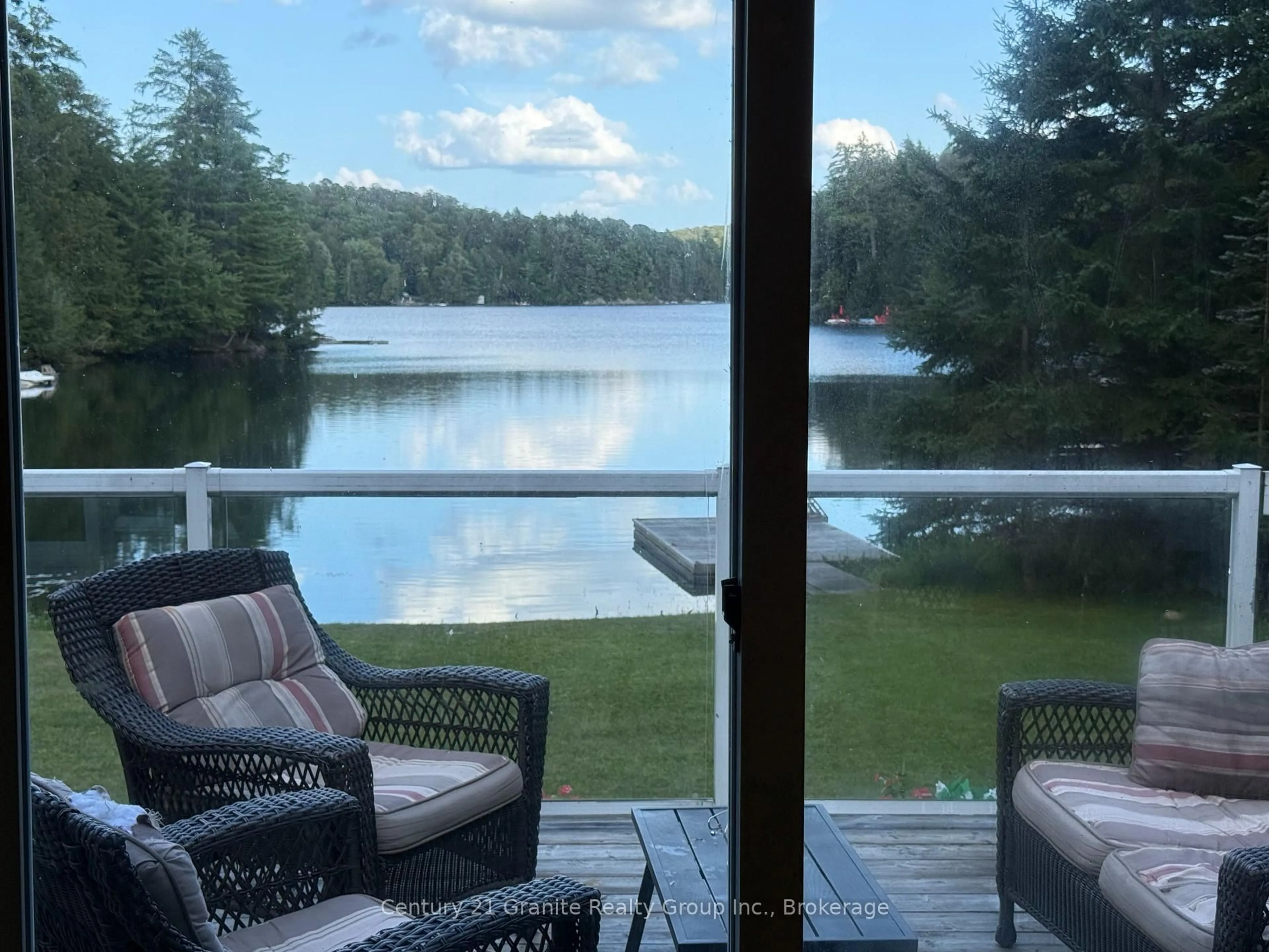 Patio, water/lake/river/ocean view for 1292 Bitter Lake Rd, Dysart et al Ontario K0M 1S0
