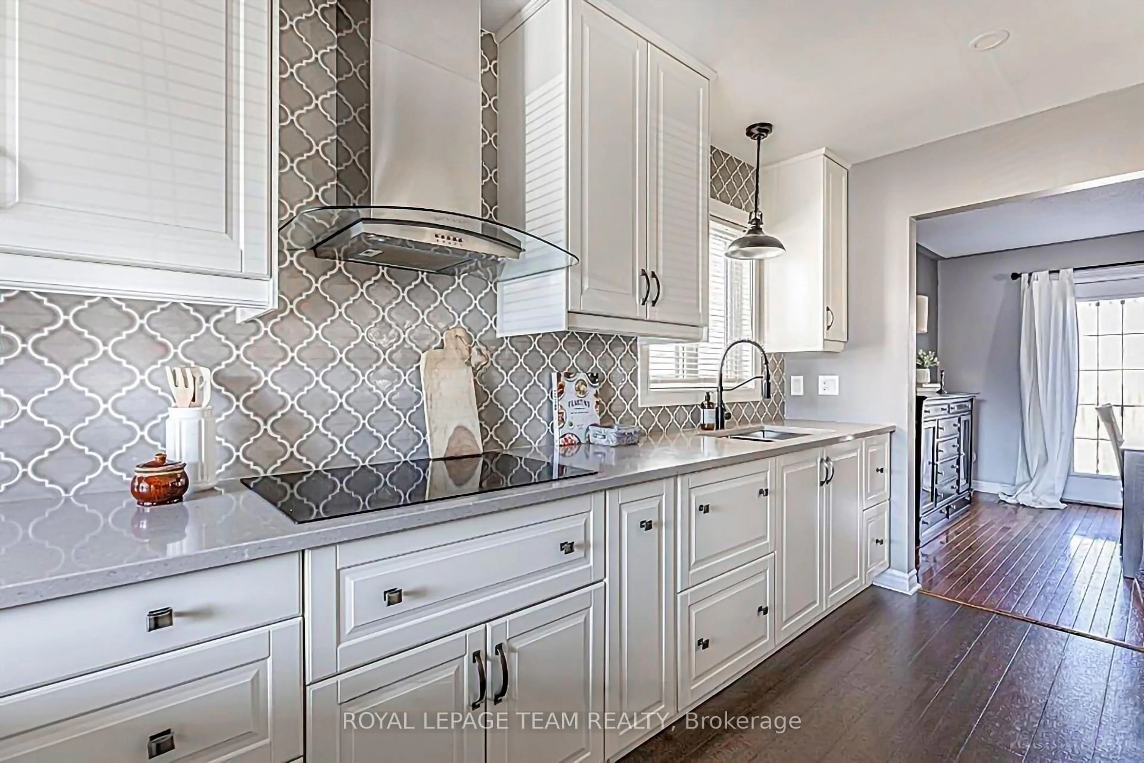 Contemporary kitchen, ceramic/tile floor for 124 Kennevale Dr, Ottawa Ontario K2J 3X7