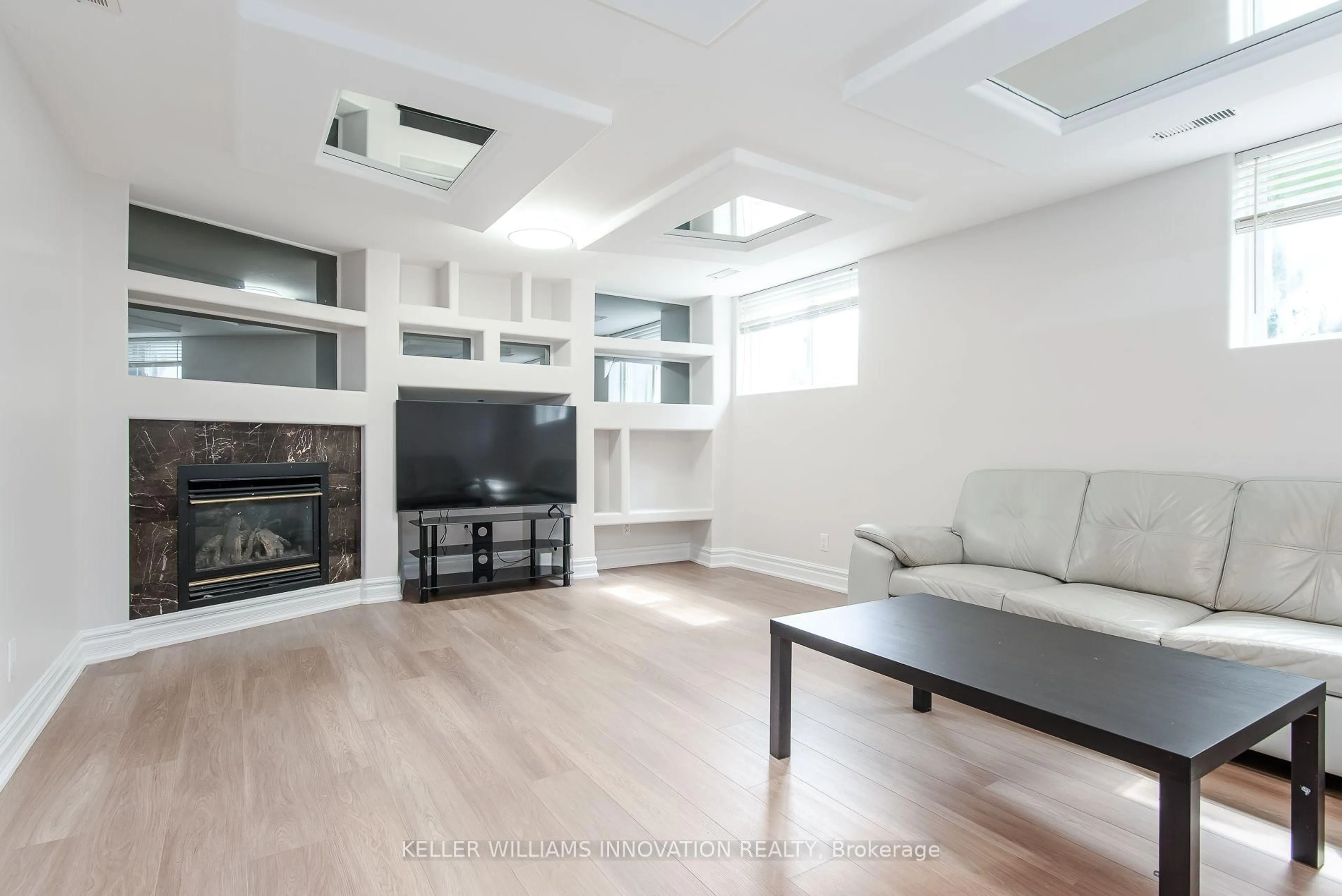 Living room with furniture, wood/laminate floor for 112 Michener Cres, Kitchener Ontario N2A 3T8