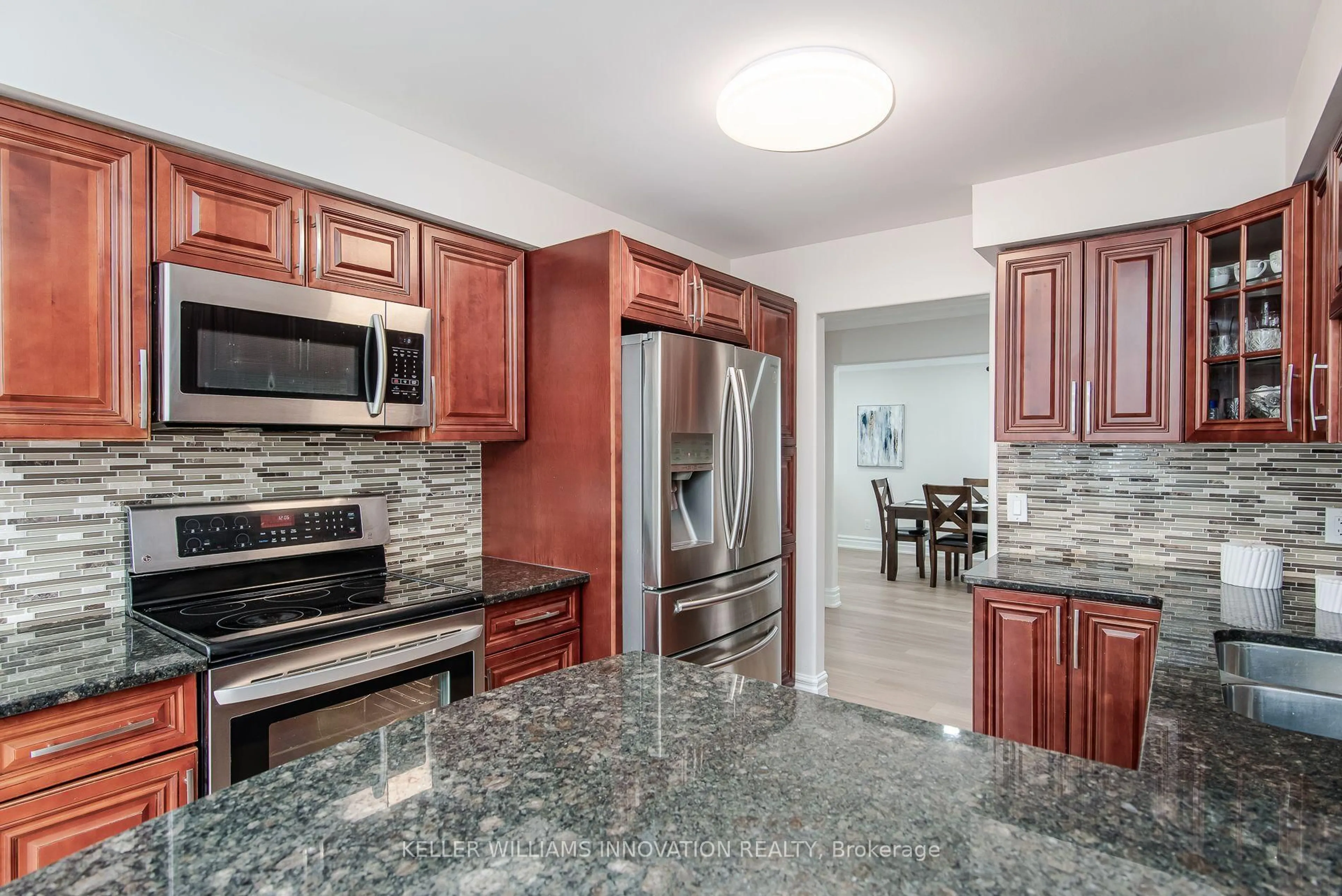 Open concept kitchen, ceramic/tile floor for 112 Michener Cres, Kitchener Ontario N2A 3T8