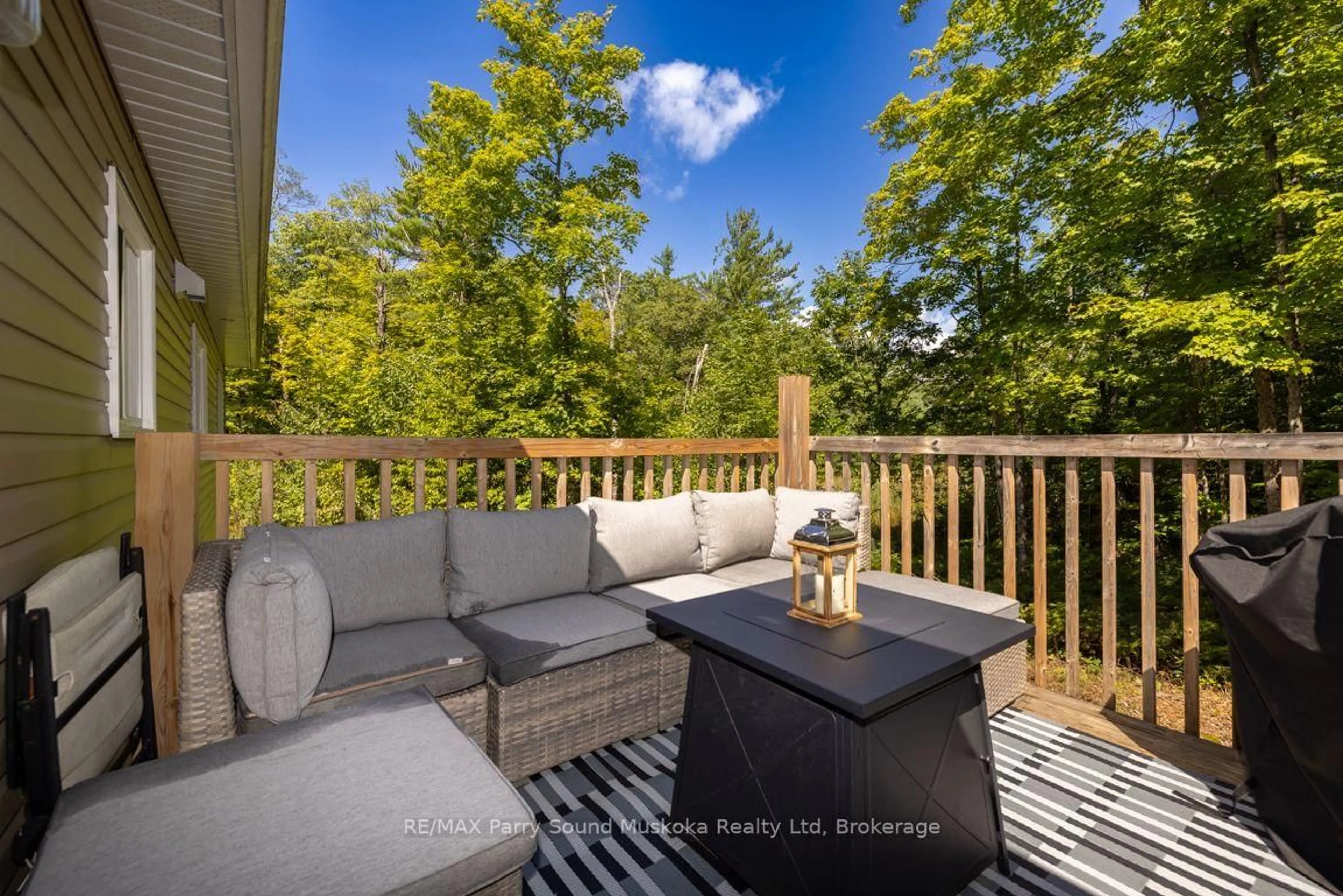 Patio, forest/trees view for 290 RANKIN LAKE Rd, Seguin Ontario P2A 2W8