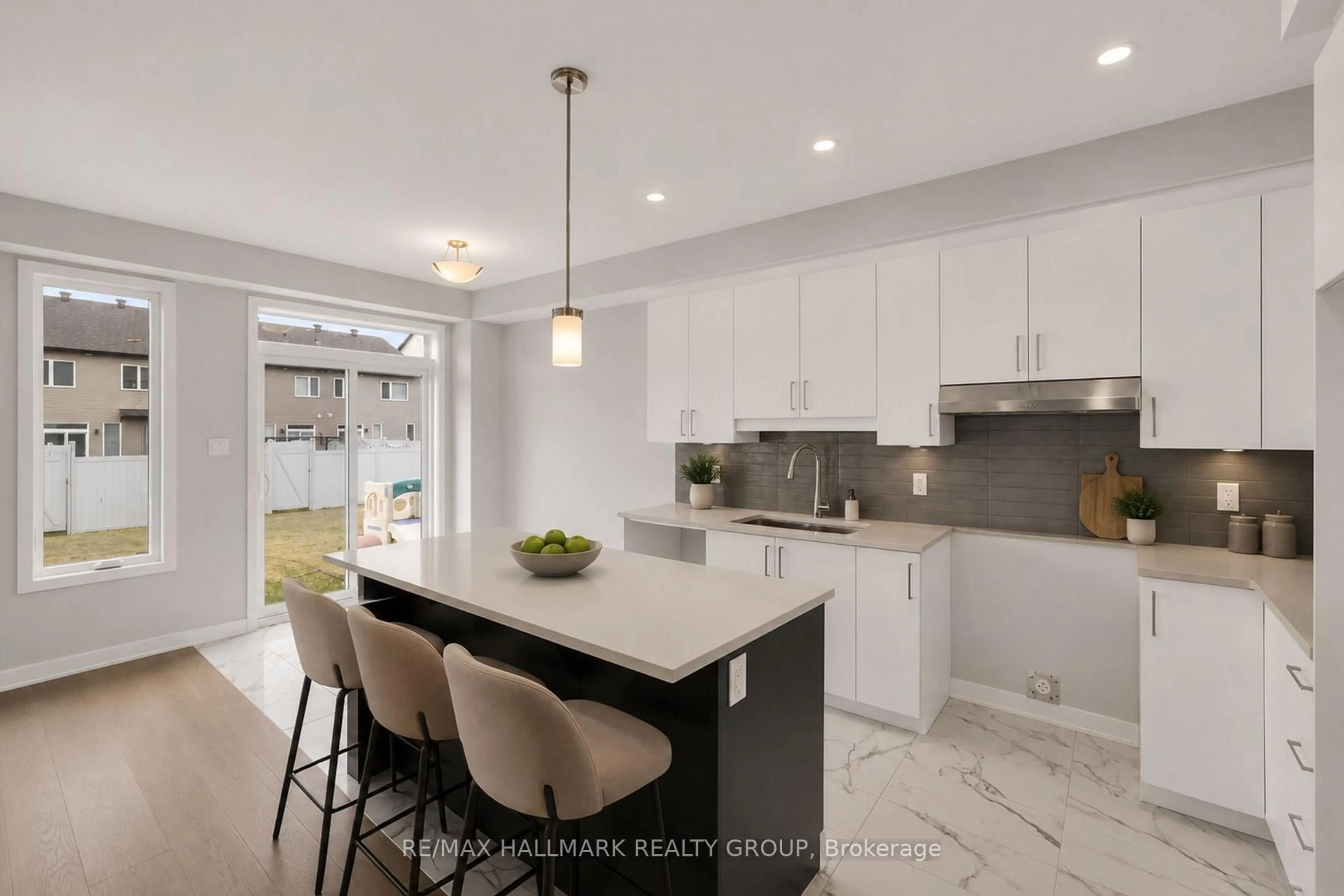 Open concept kitchen, ceramic/tile floor for 1947 Hawker Private, Carp Ontario K0A 1L0