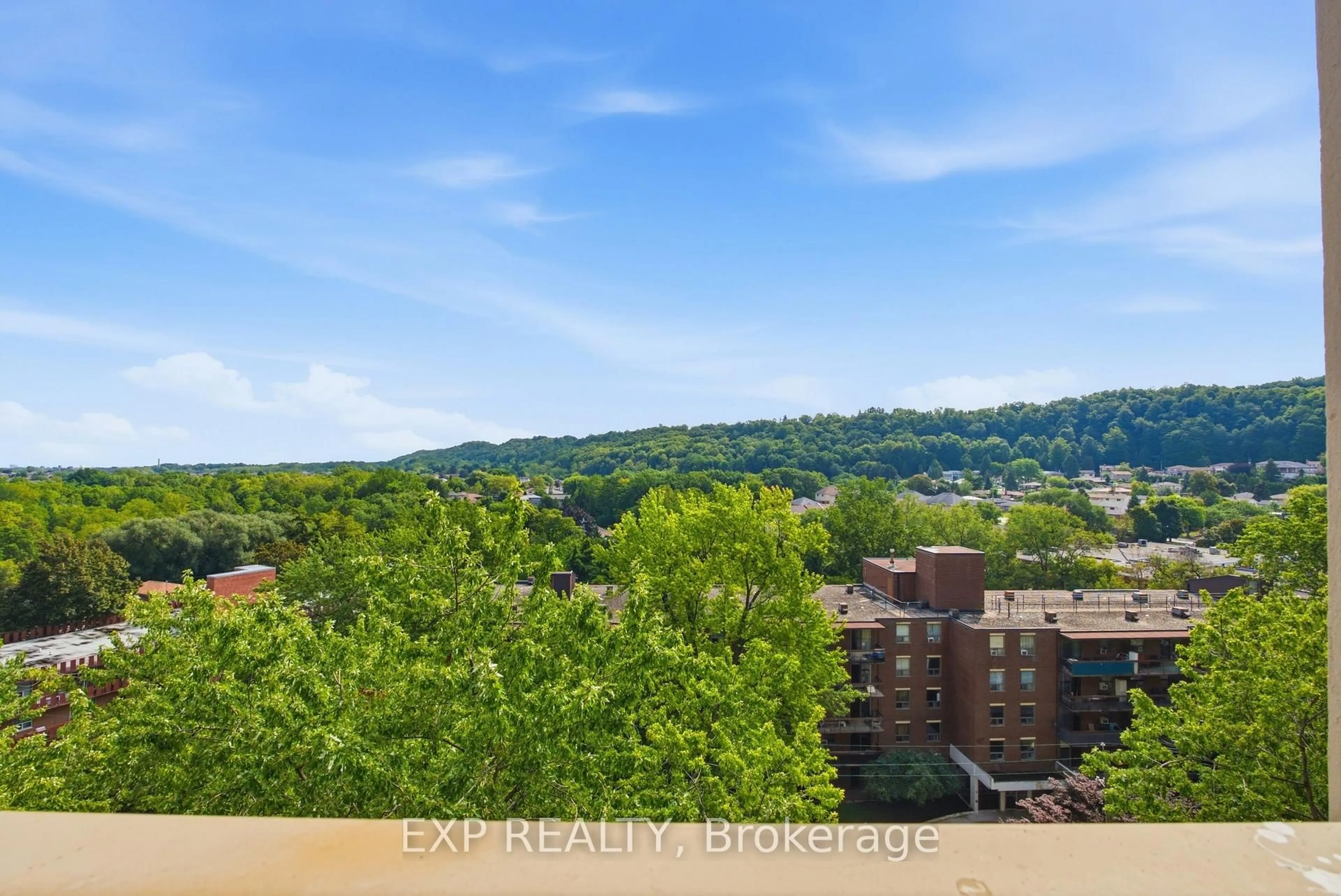 A pic from outside/outdoor area/front of a property/back of a property/a pic from drone, city buildings view from balcony for 350 Quigley Rd #644, Hamilton Ontario L8K 5N2