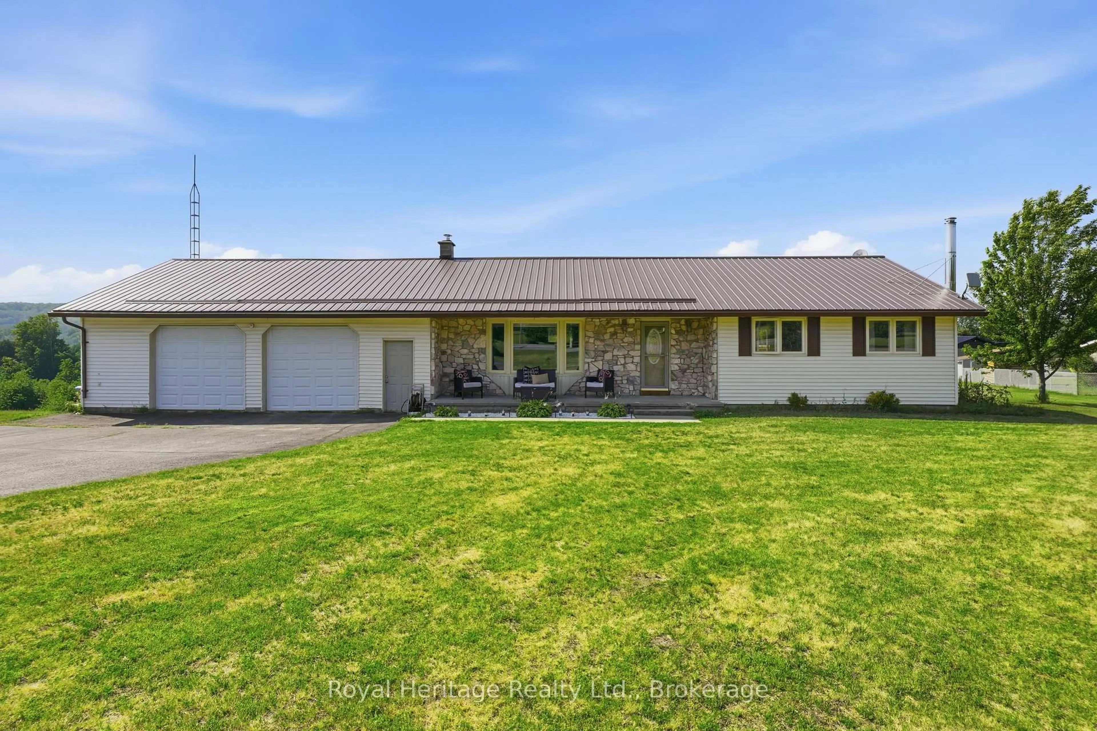 A pic from outside/outdoor area/front of a property/back of a property/a pic from drone, street for 967 Frankford-Stirling Rd, Hastings Ontario K0K 2C0