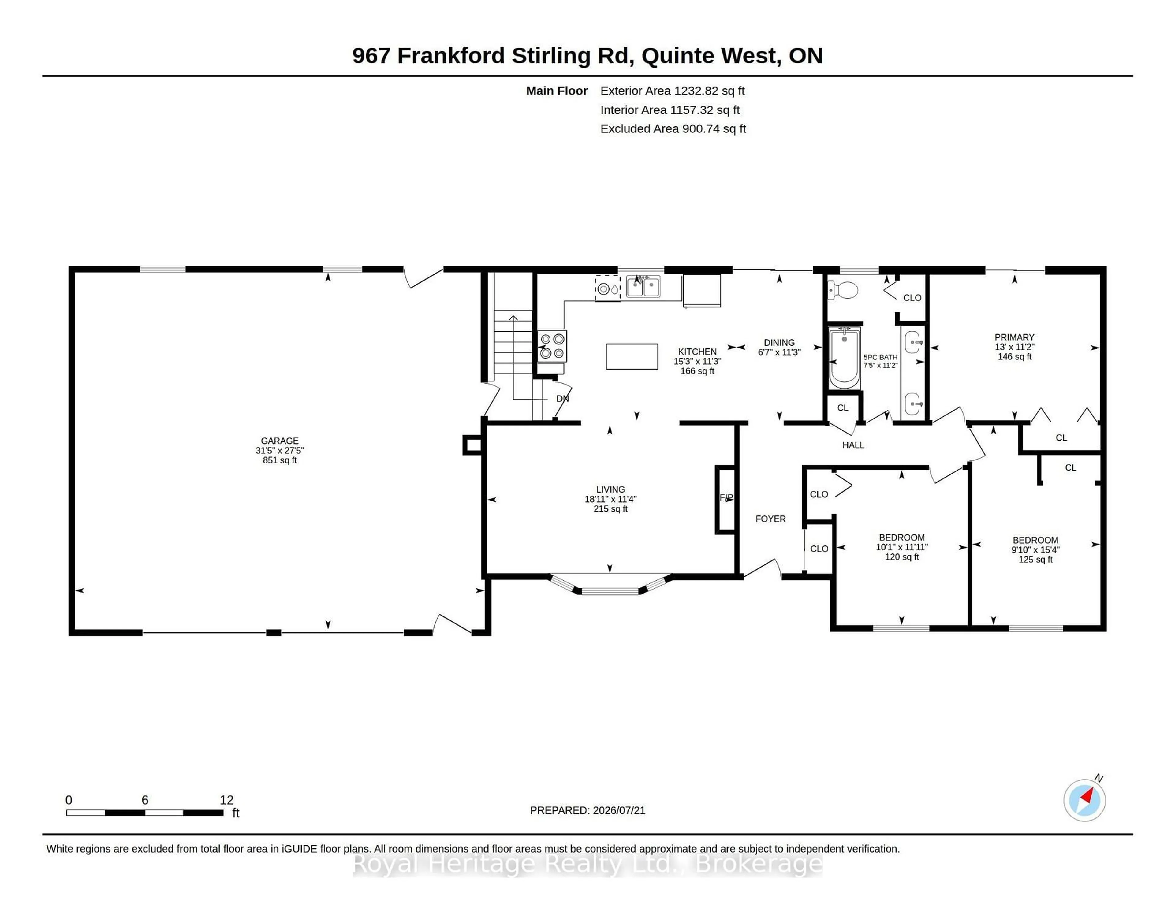 Floor plan for 967 Frankford-Stirling Rd, Hastings Ontario K0K 2C0