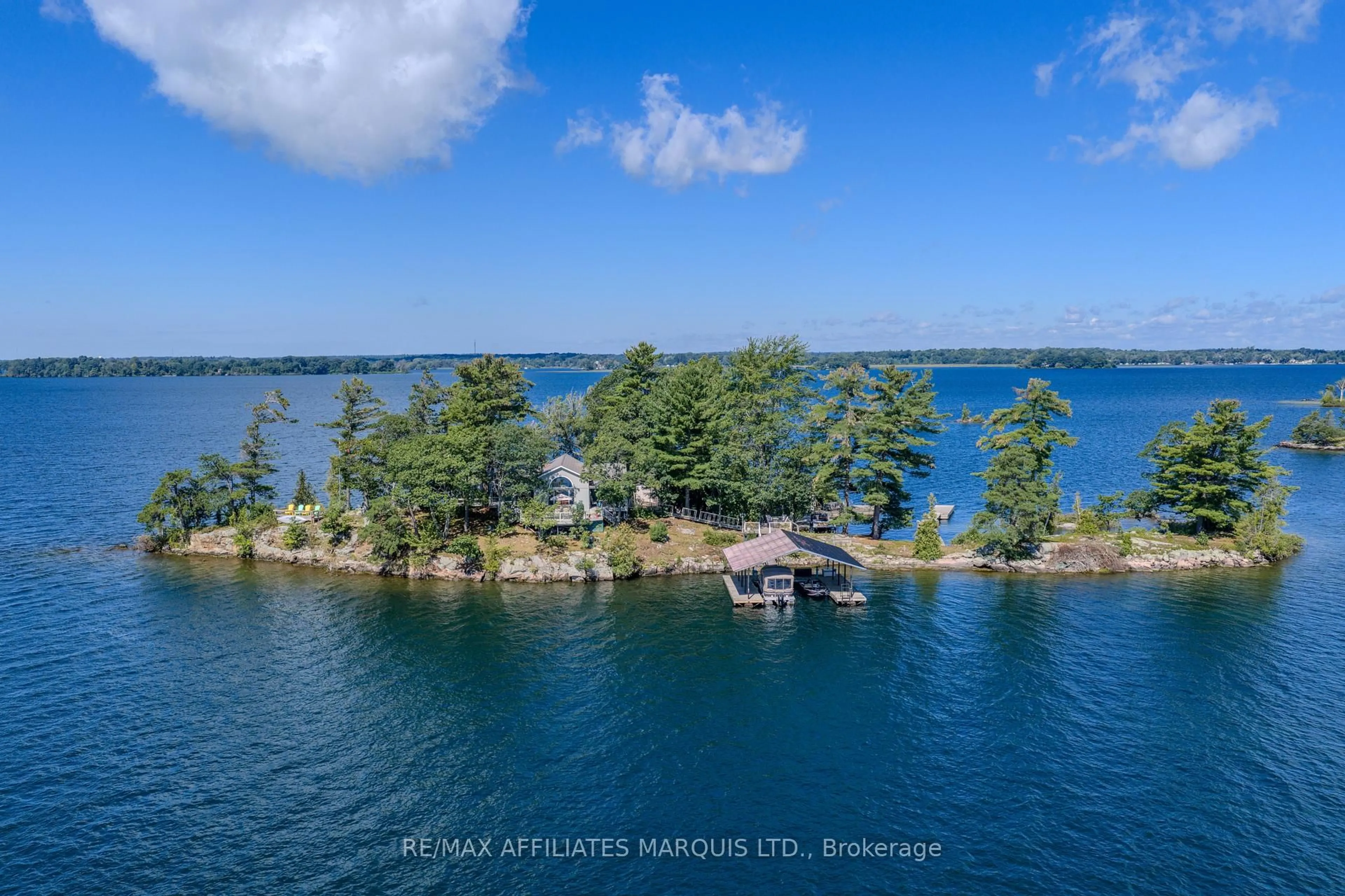 A pic from outside/outdoor area/front of a property/back of a property/a pic from drone, water/lake/river/ocean view for 1 Island 49 Island, Leeds and the Thousand Islands Ontario K0E 1L0