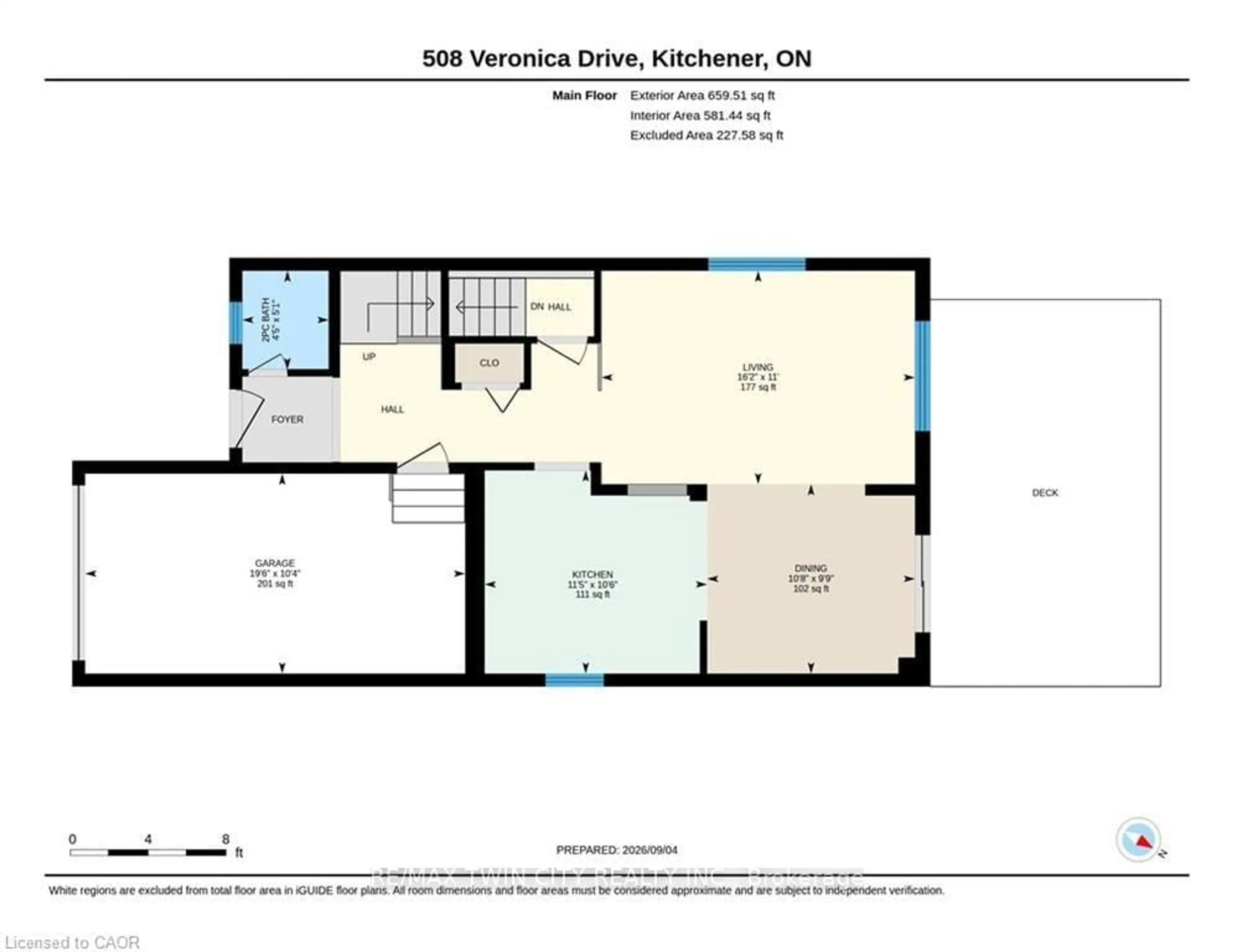 Floor plan for 508 VERONICA Dr, Kitchener Ontario N2A 4E8
