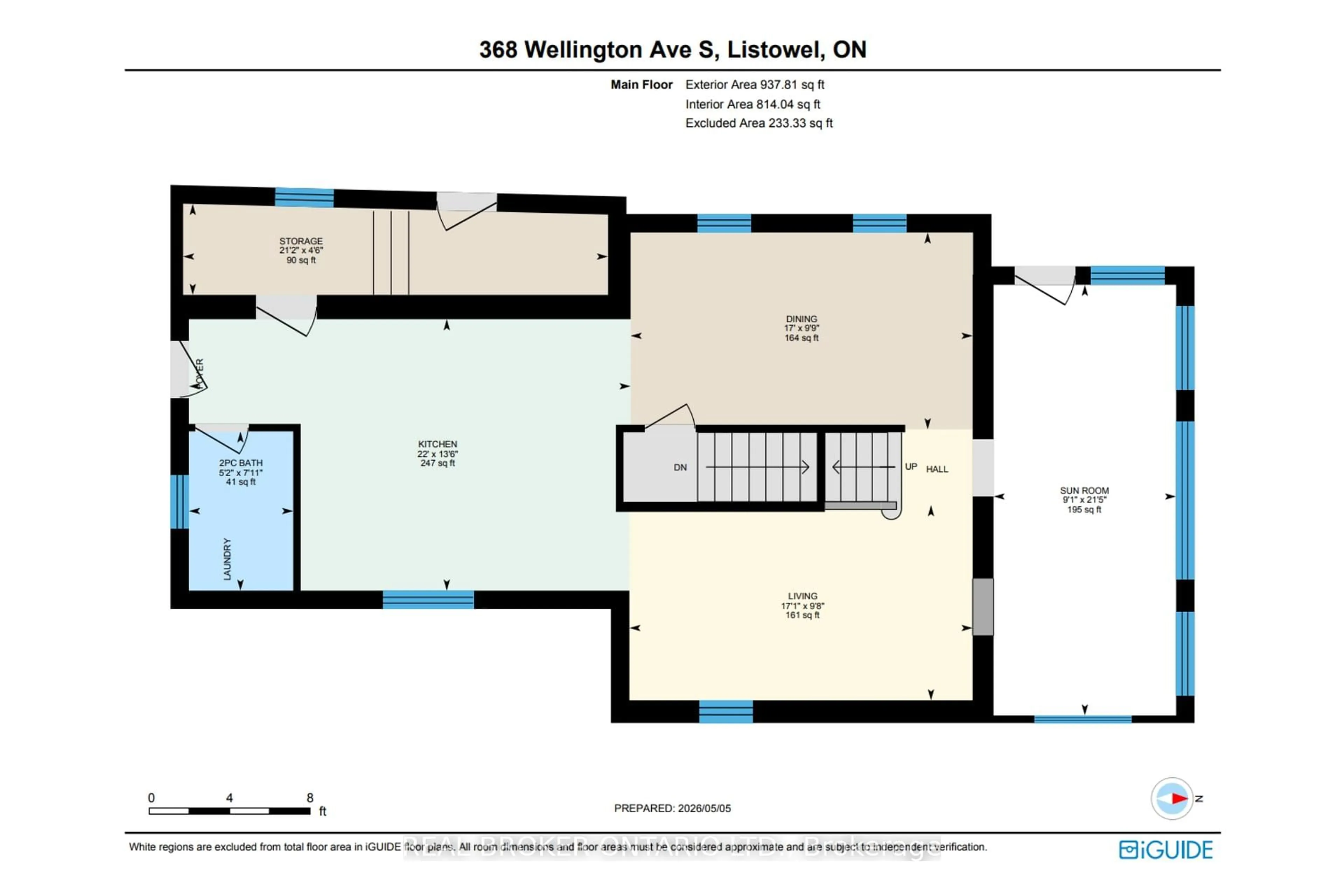 Floor plan for 368 Wellington Ave, North Perth Ontario N4W 2J2