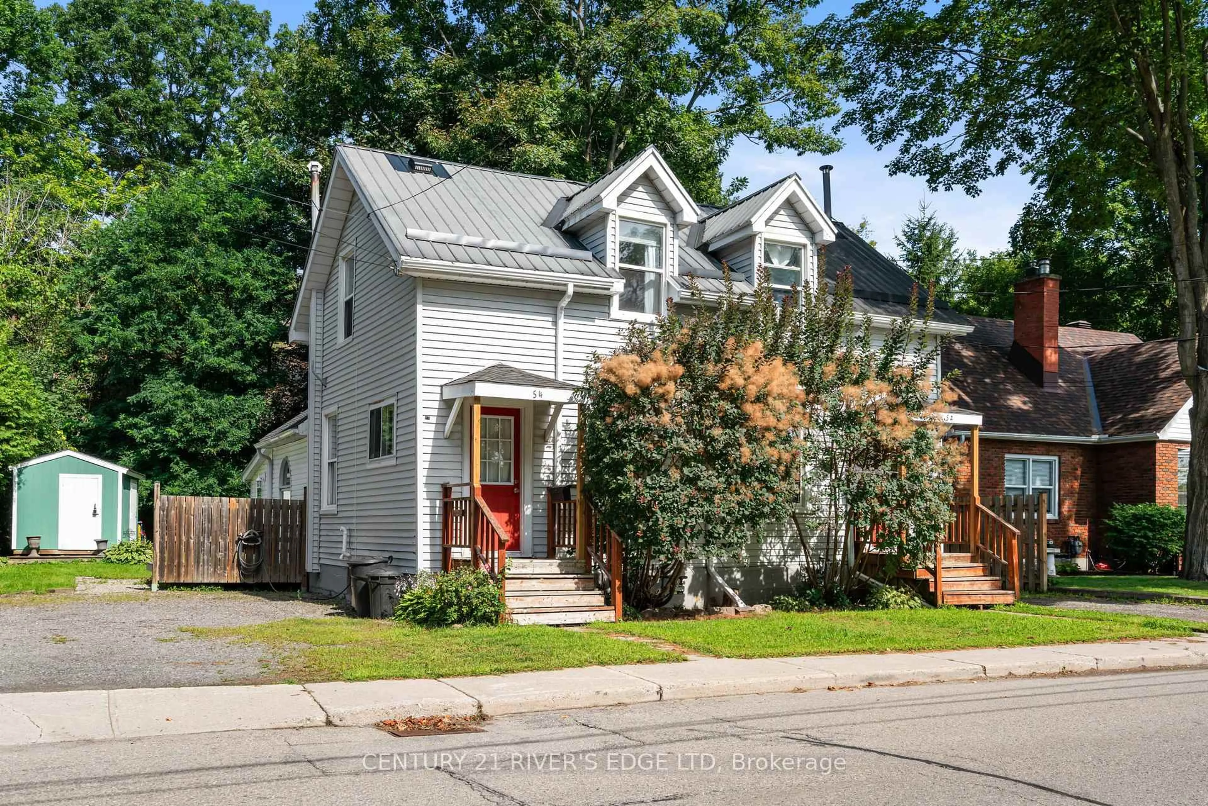 Home with vinyl exterior material, street for 54 Hartley St, Brockville Ontario K6V 3N5