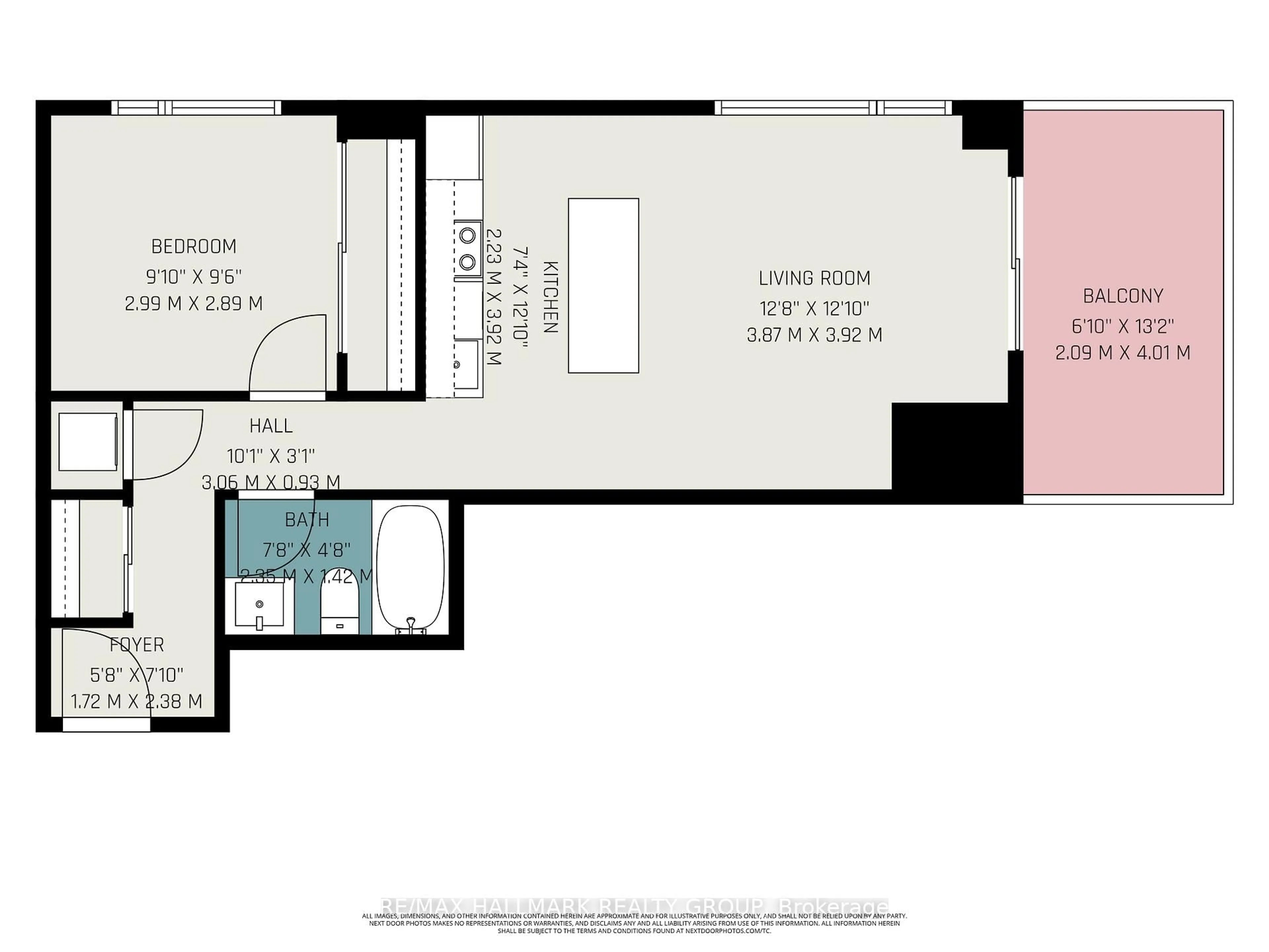 Floor plan for 255 Bay St #1412, Ottawa Ontario K1R 0C5