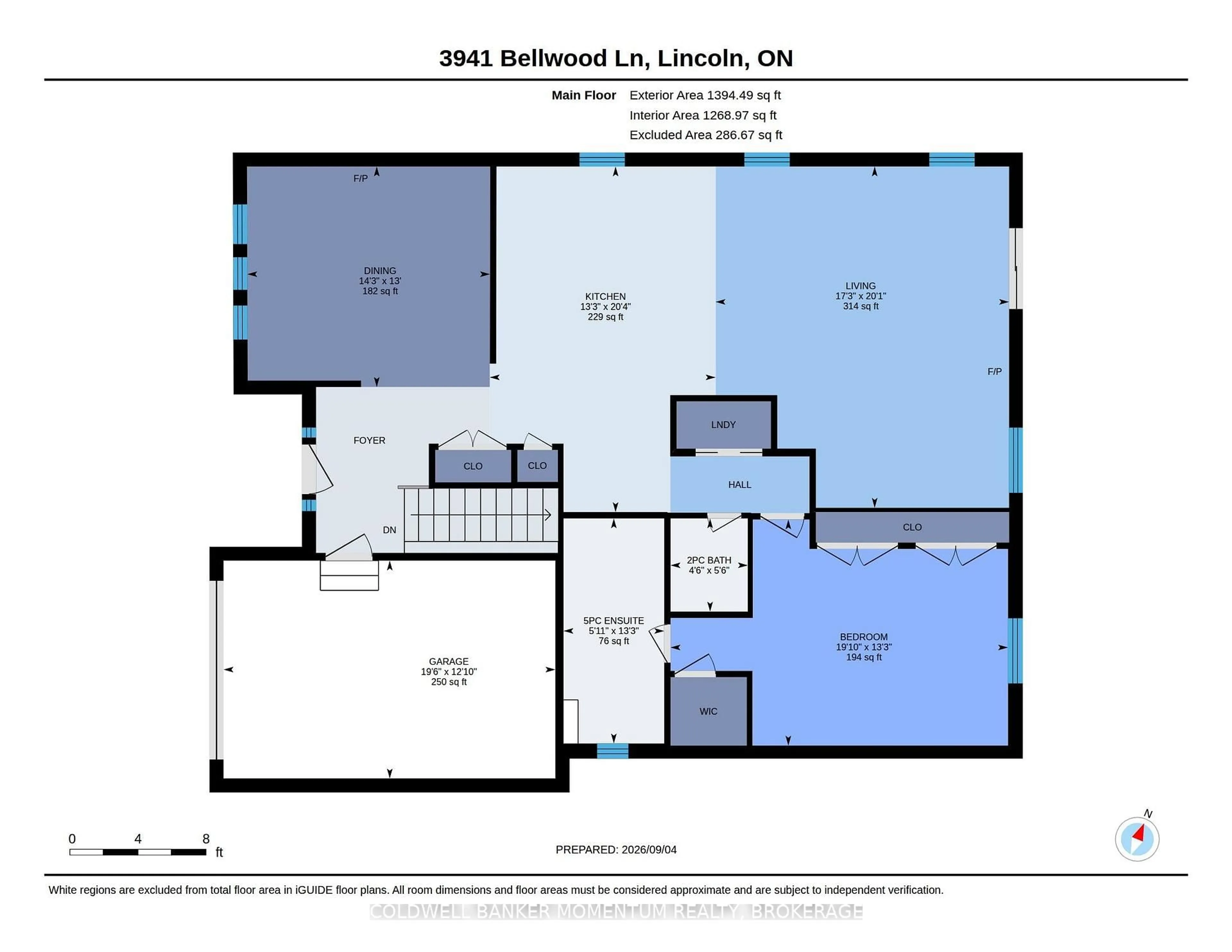 Floor plan for 3941 Bellwood Lane, Lincoln Ontario L0R 2C0