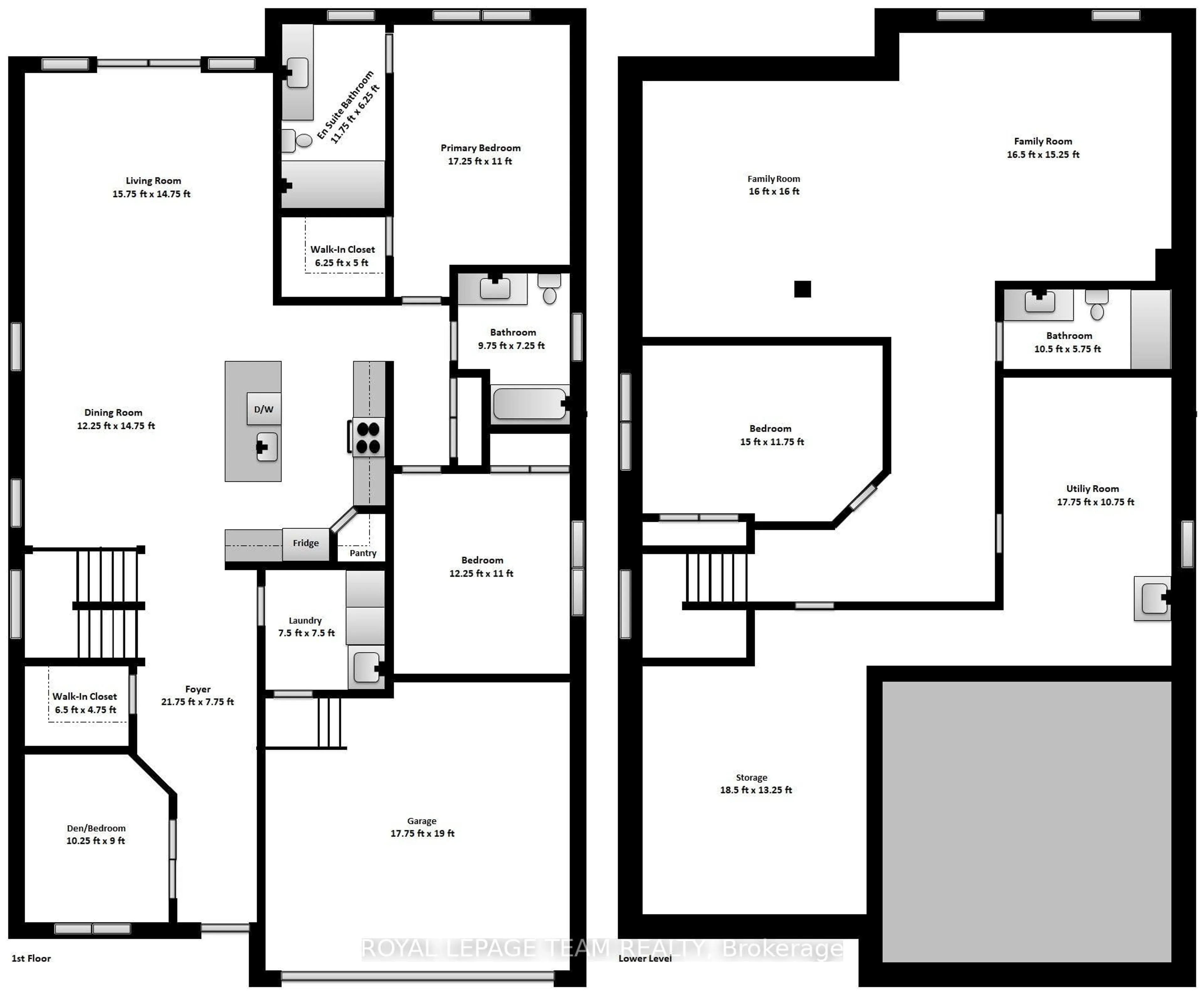 Floor plan for 729 Carnelian Cres, Ottawa Ontario K1X 0A9