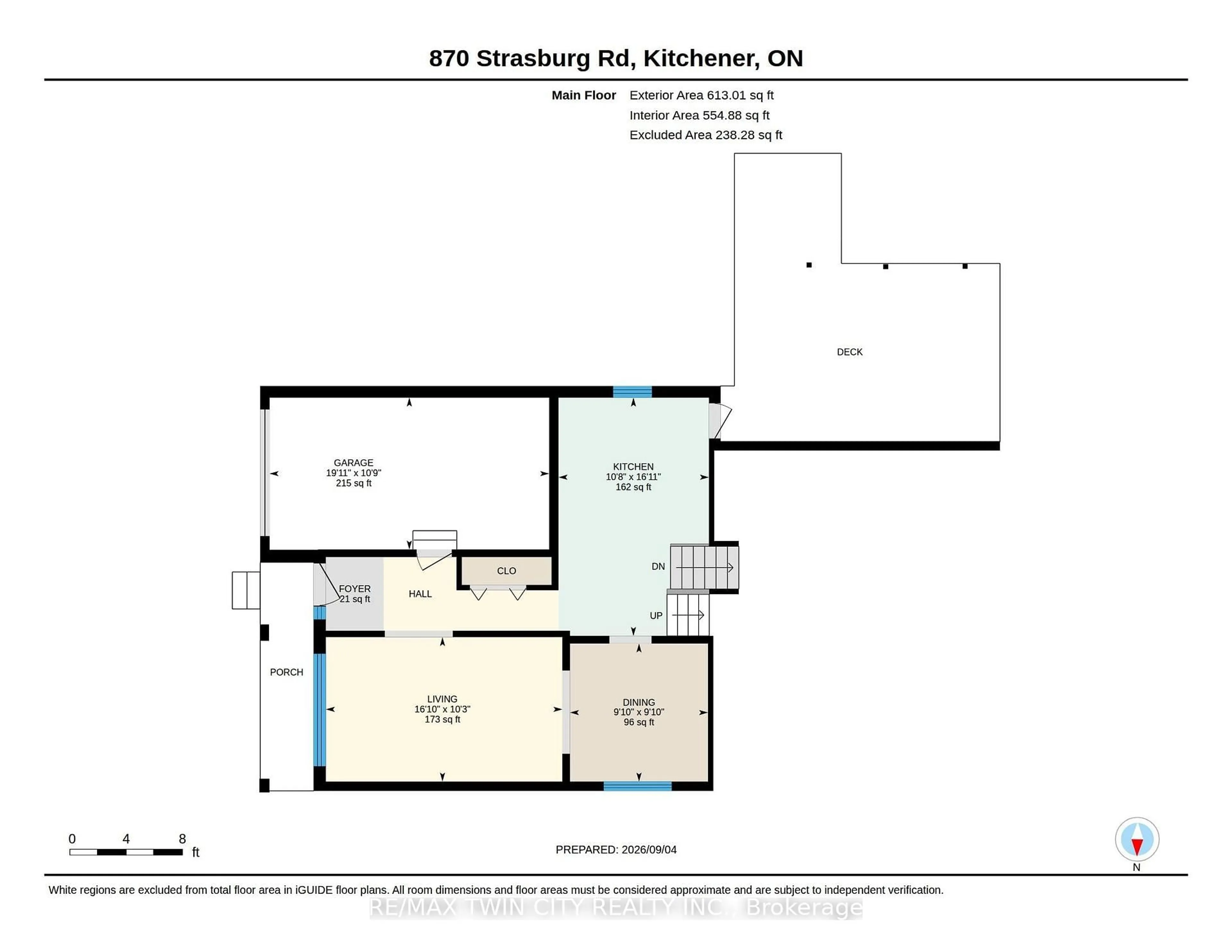 Floor plan for 870 Strasburg Rd, Kitchener Ontario N2E 2K4