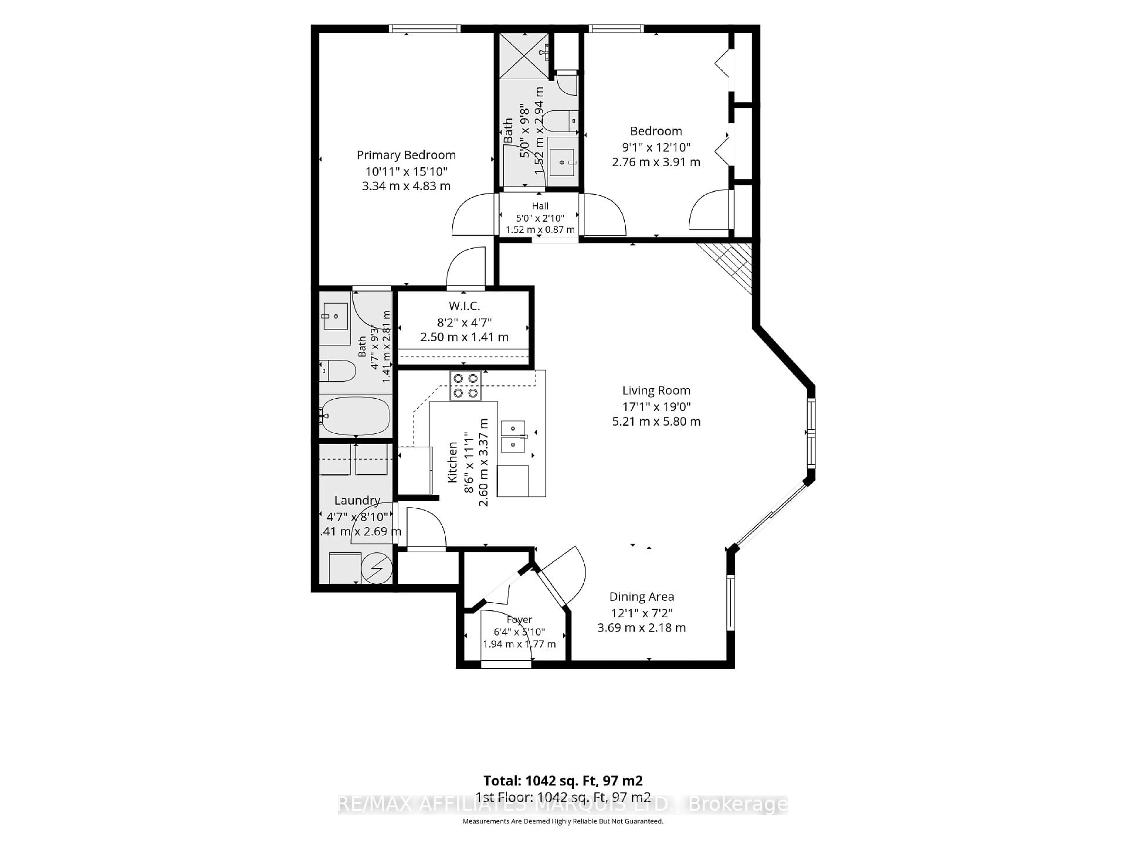 Floor plan for 331 Water St #304, Cornwall Ontario K6J 1A5