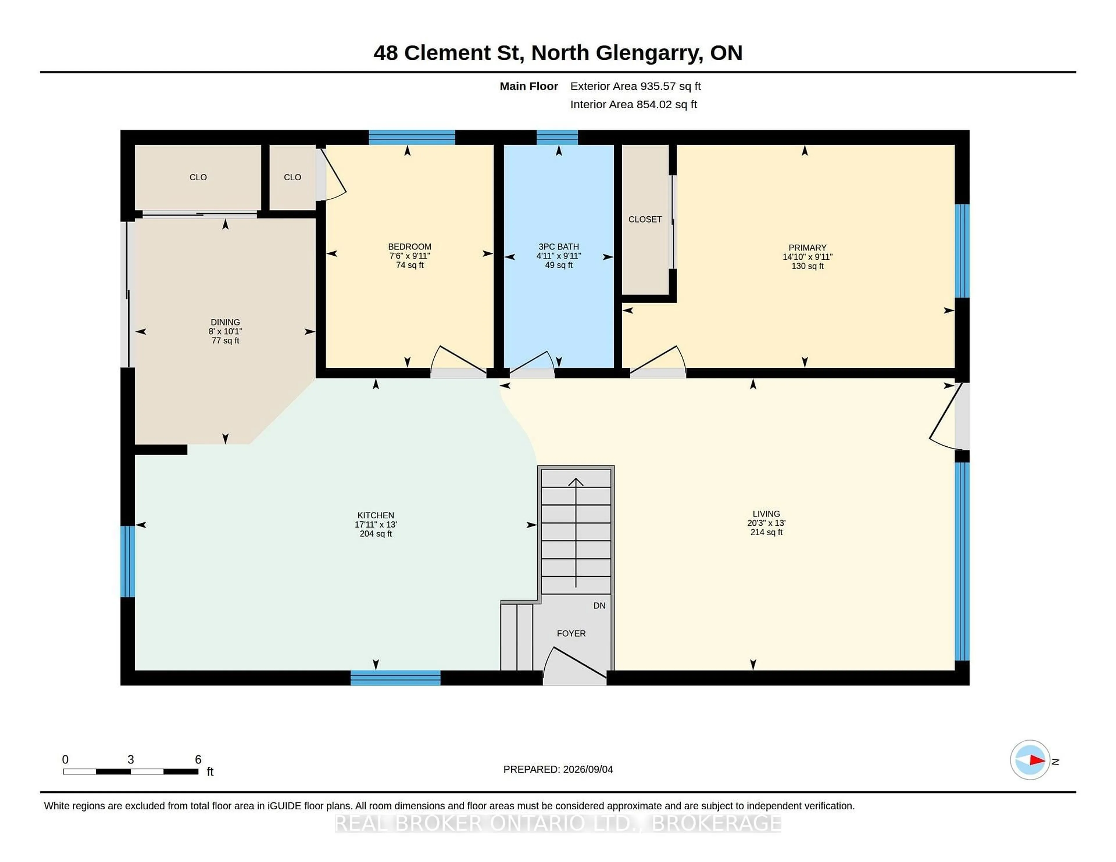 Floor plan for 48 Clement St, North Glengarry Ontario K0C 1A0