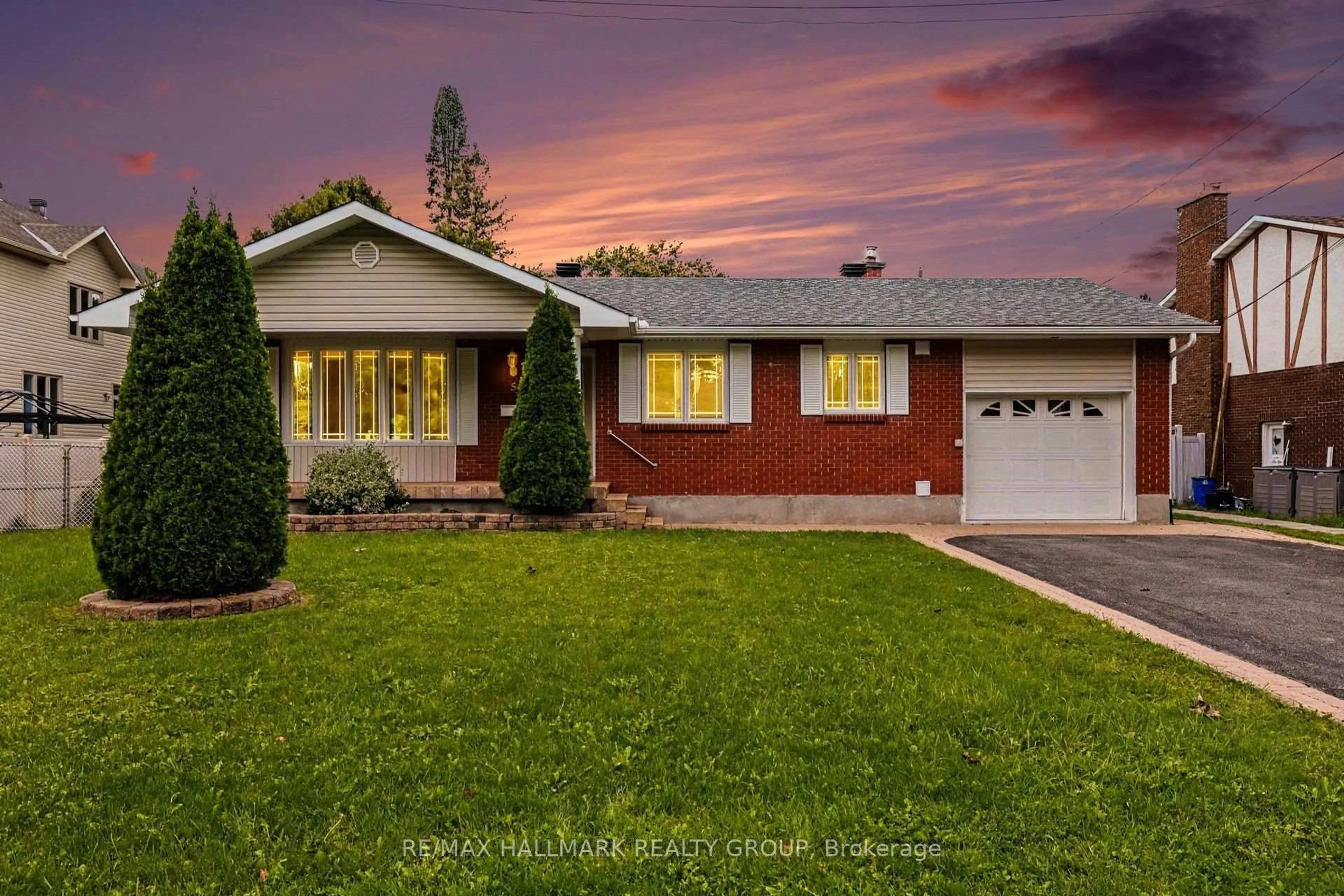 Home with vinyl exterior material, street for 5 Argue Dr, Ottawa Ontario K2E 6R9