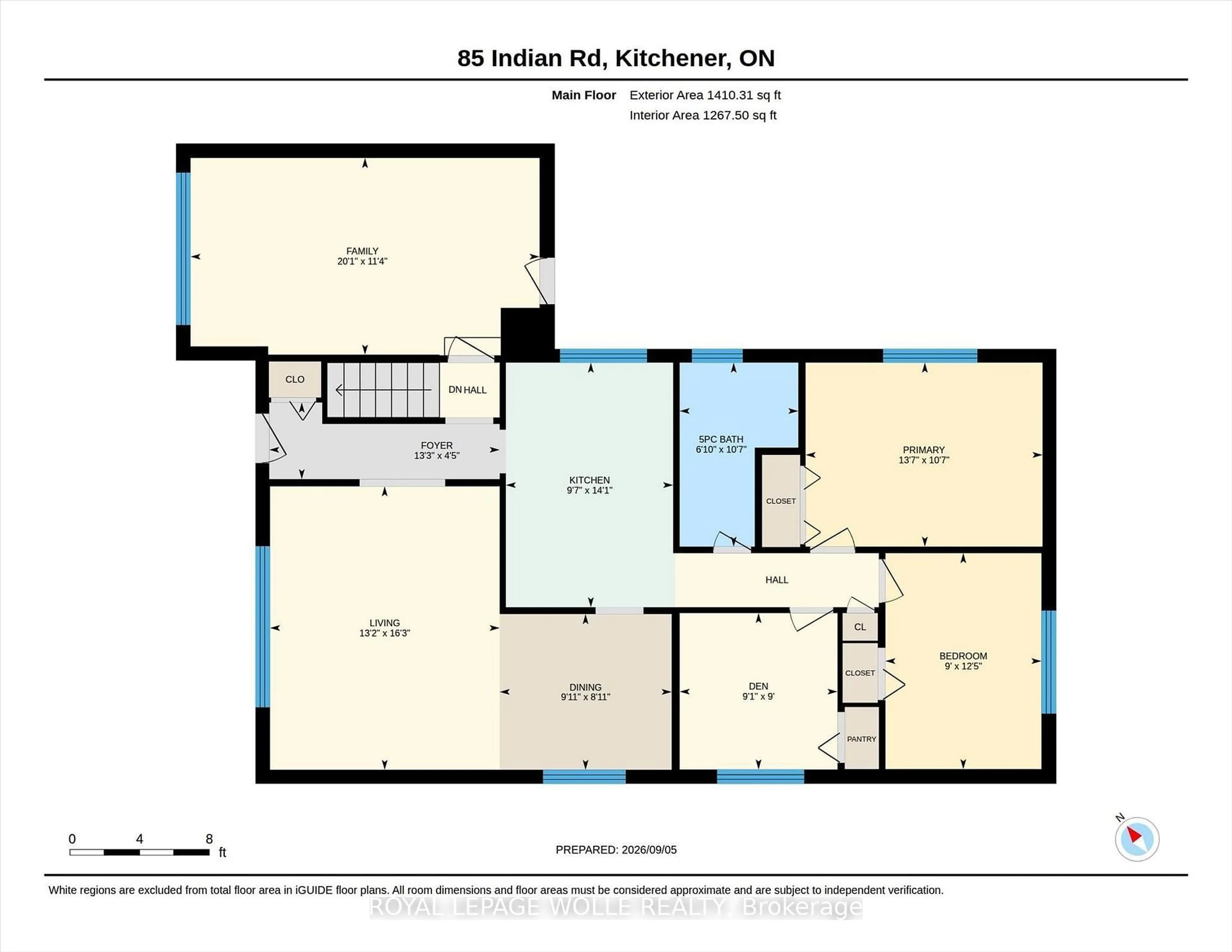 Floor plan for 85 Indian Rd, Kitchener Ontario N2B 2S6