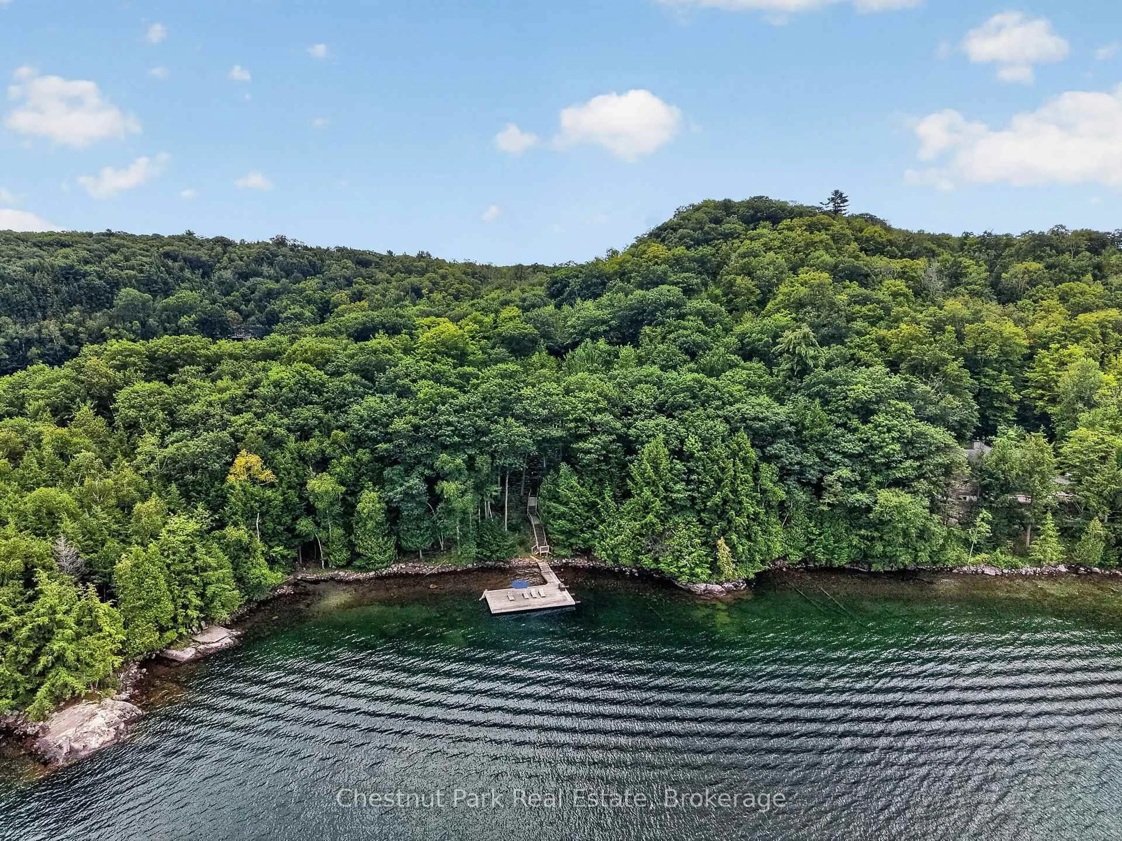 A pic from outside/outdoor area/front of a property/back of a property/a pic from drone, water/lake/river/ocean view for 1119 - 28 Skeleton Lake 2 Rd Rd, Muskoka Lakes Ontario P0B 1M0