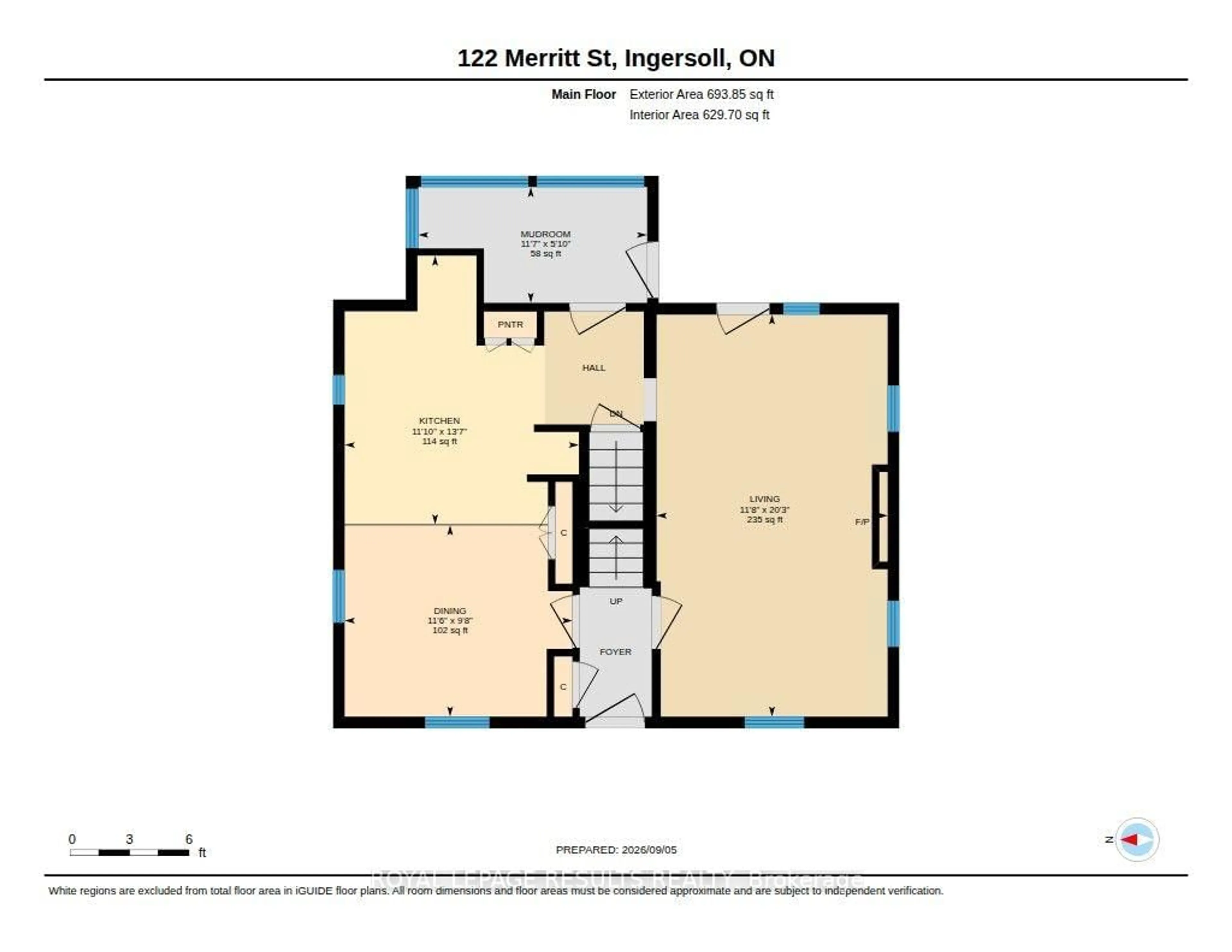 Floor plan for 122 Merritt St, Ingersoll Ontario N5C 3A1